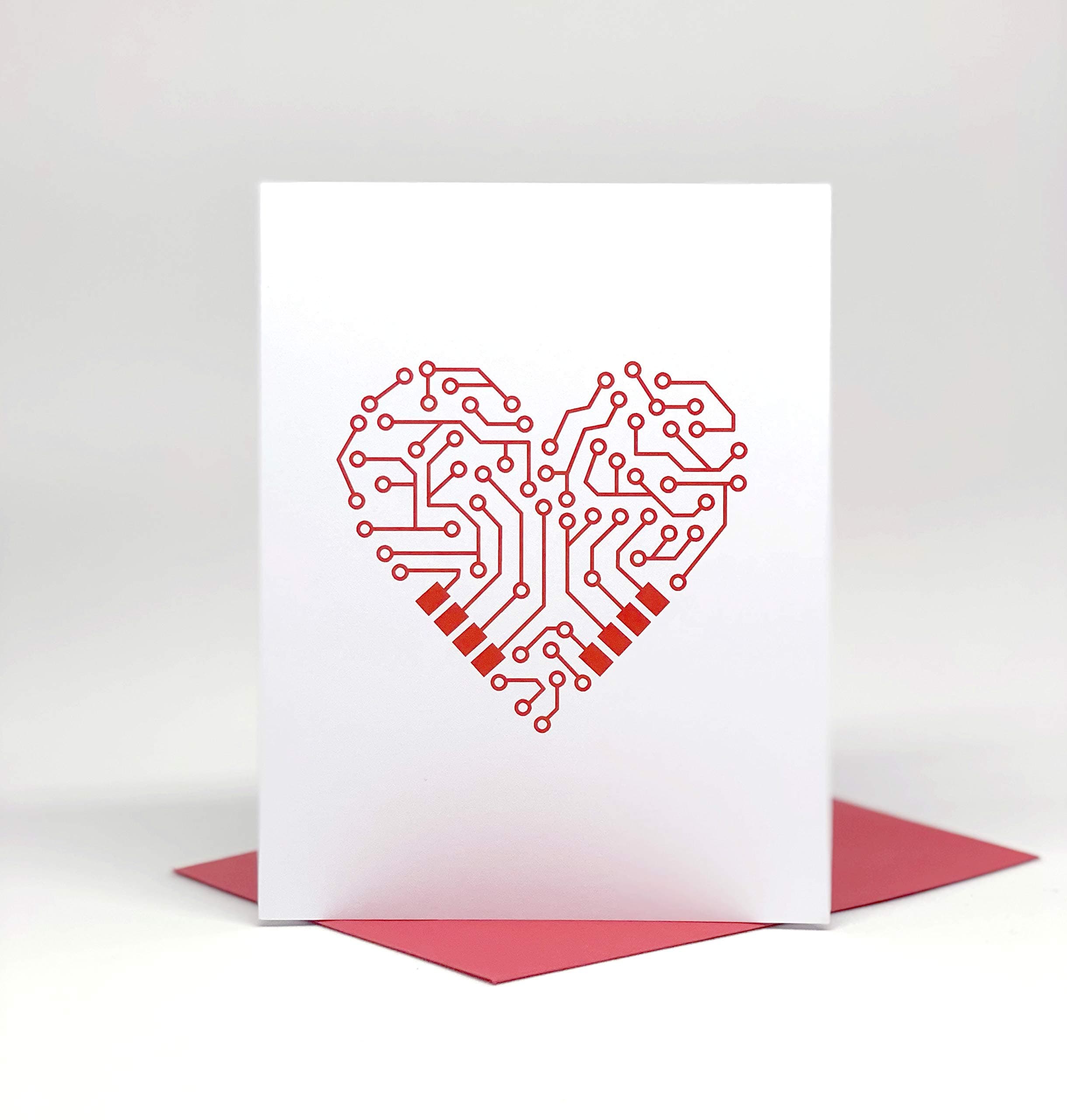 Circuit Heart Nerdy Love Card