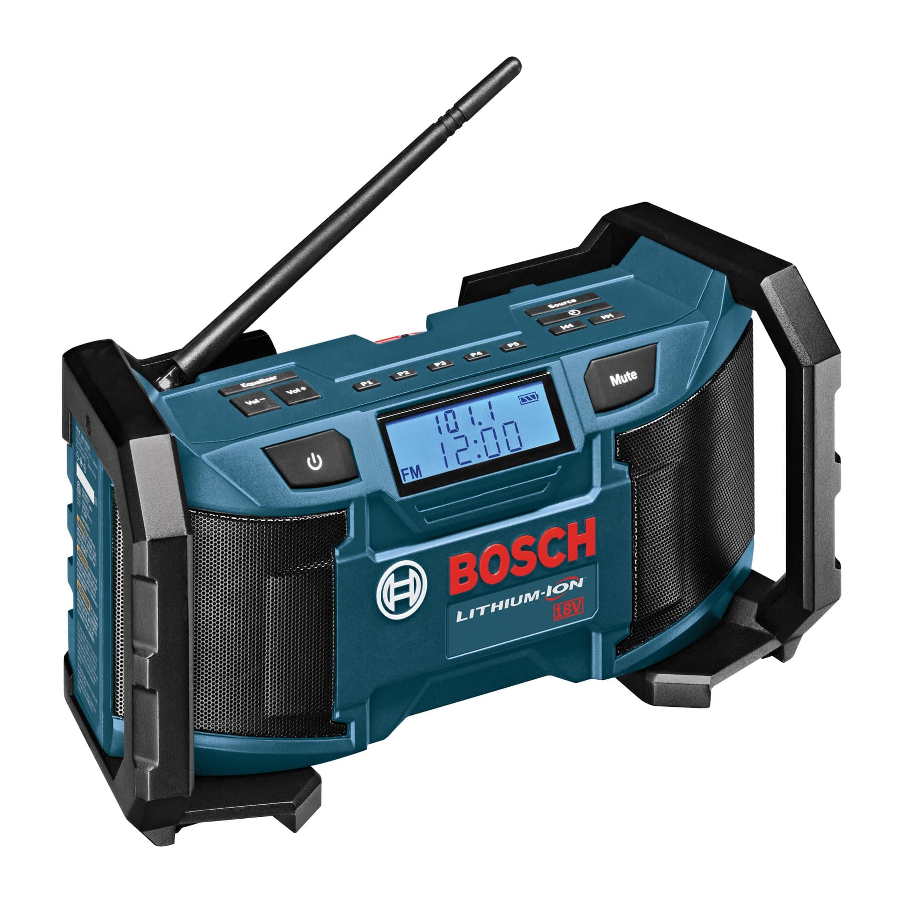 Bosch 18-Volt or 120V Compact AM/FM Radio with MP3 Player Connection Bay PB180