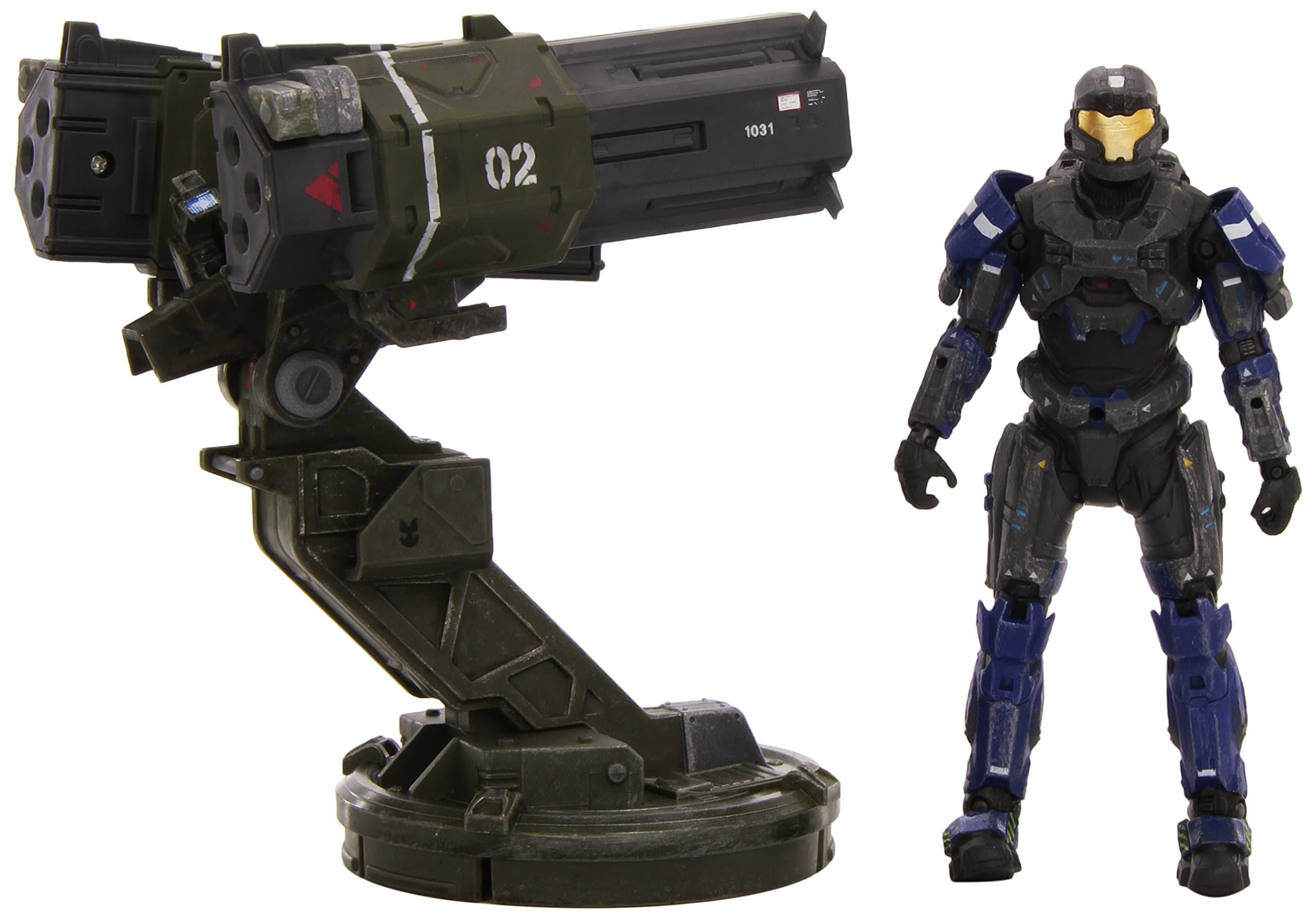Halo Reach Warthog Accessory Gauss Cannon Rocket Launcher with Spartan JFO Custom Operator Figure