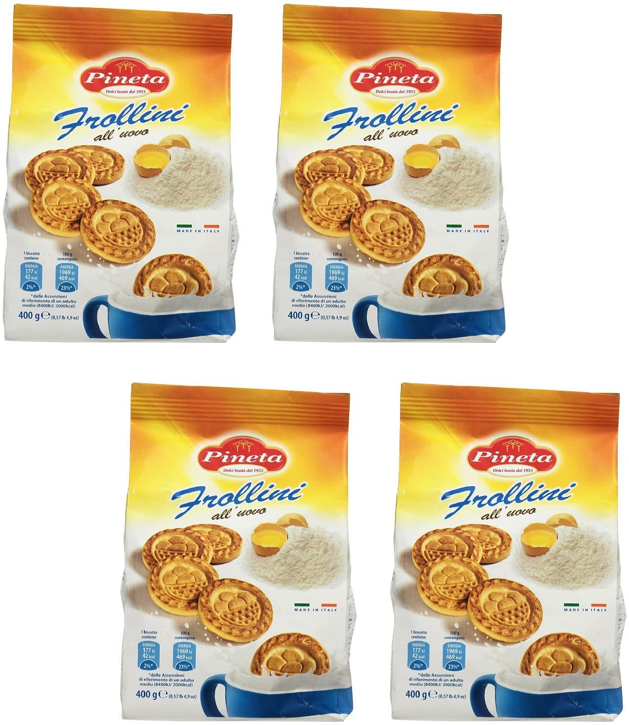 Biscotti - Frollini all`uovo, 4 pack of 400gr