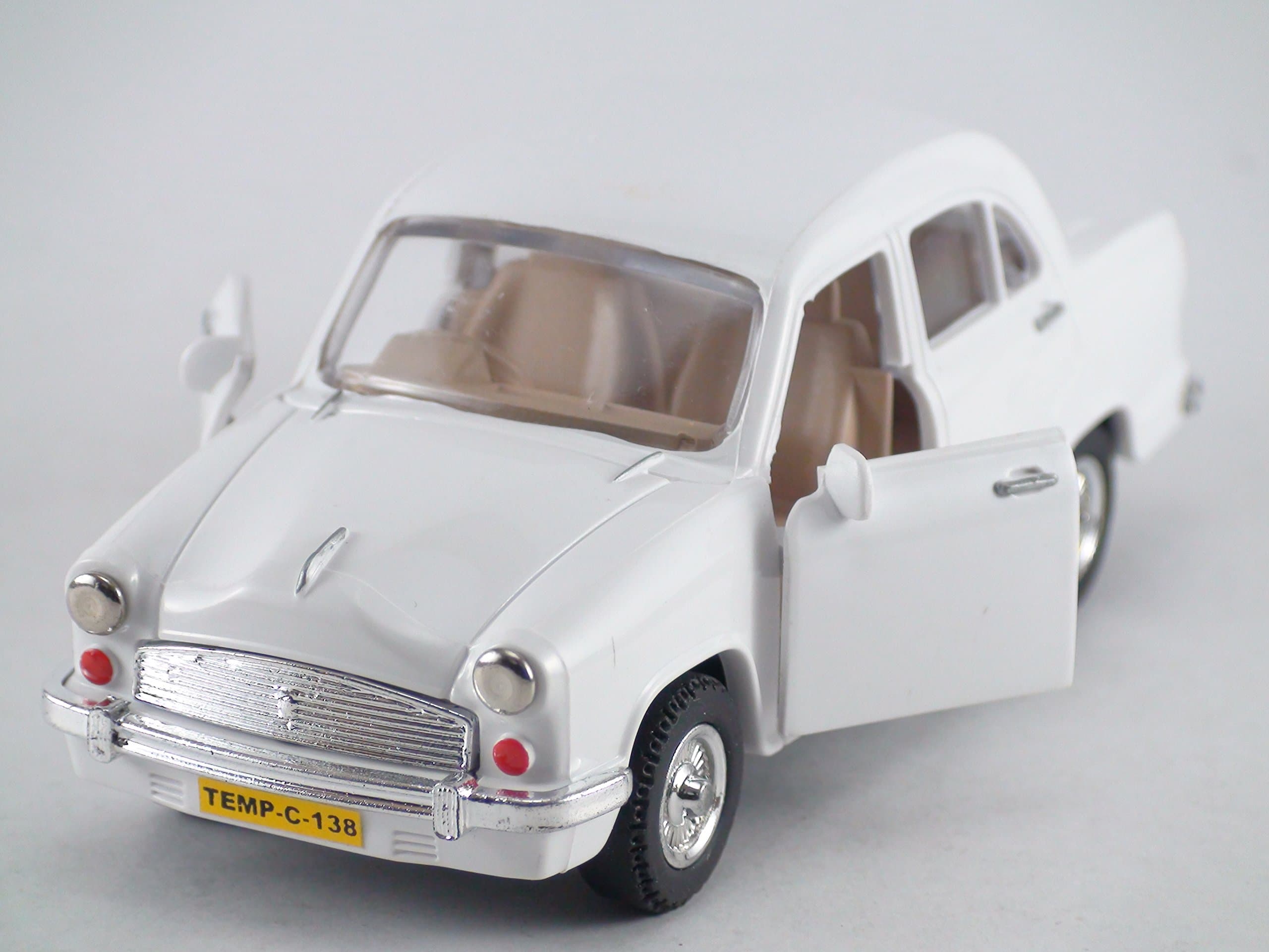 Centy Toys Classic of Ambassador Car(Moris Oxford)-Kidsshub 13.3 X 5.3 X 5 cm, Weight:100gms White