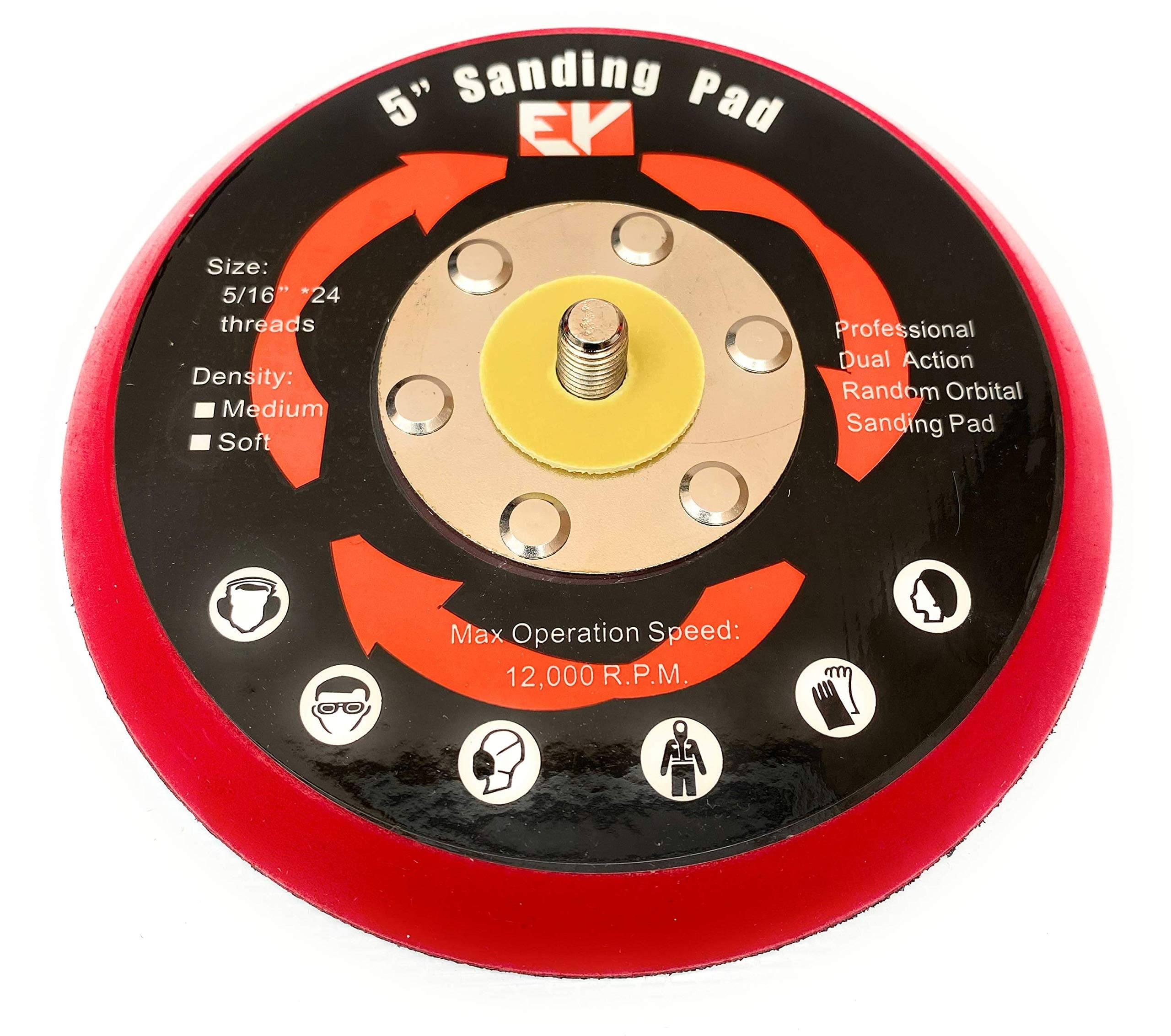 The Polishing Bay 5/16" 24 5" 5 inch 125mm DA Backing with Hook and Loop Backing Plate