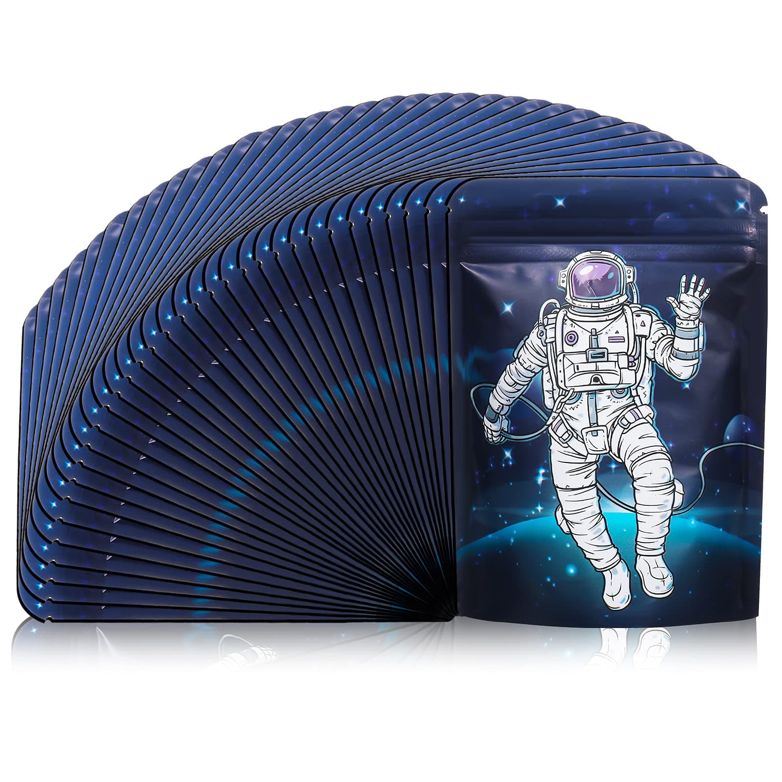 Nezyo 150 Pieces Polyester Film Bag 3.5g,3.5 x 4.7 Inch,Resealable Zip Lock Foil Food Storage Bag Stand up Packaging Pouch