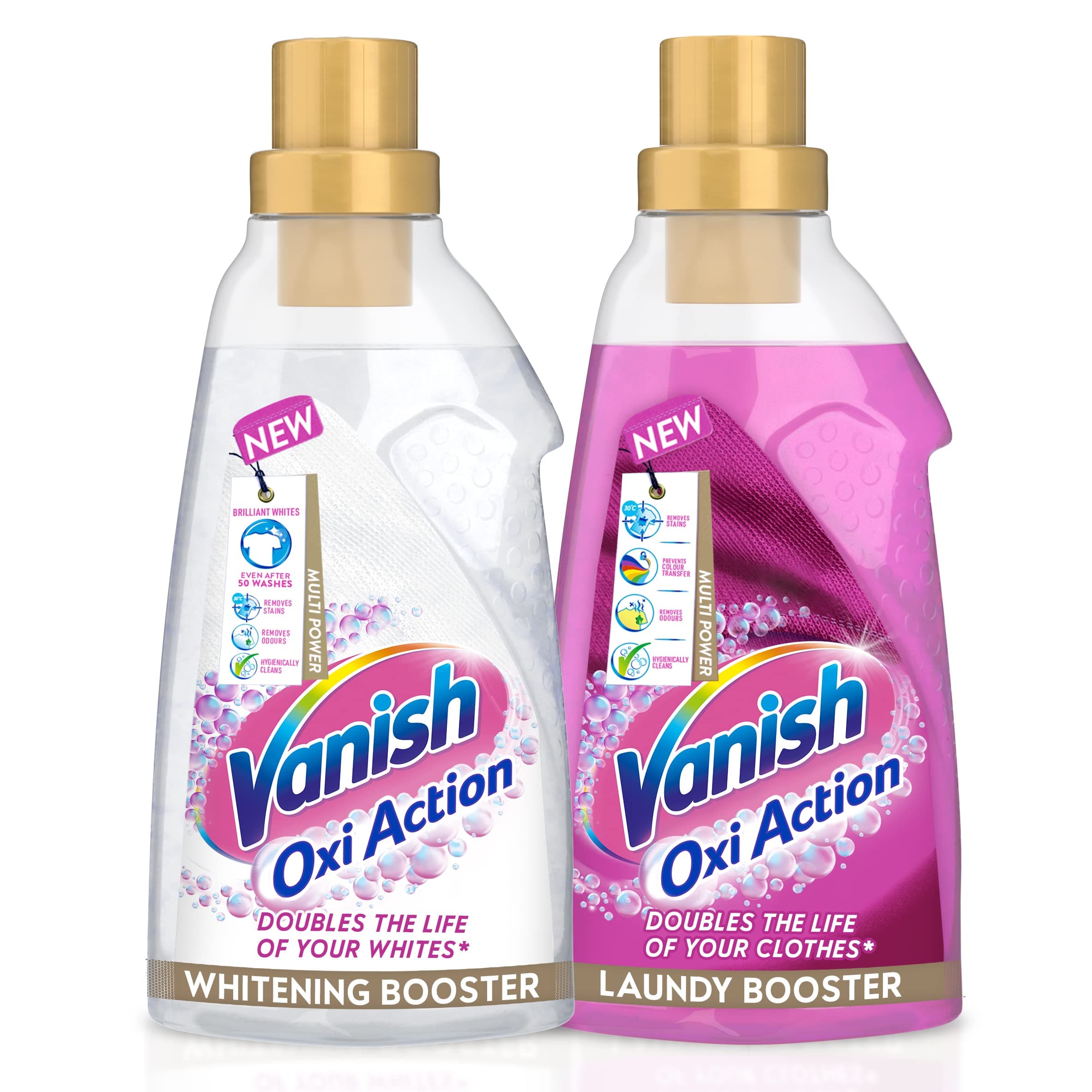 VanishGold Oxi Action Stain Remover for Clothes, Gel Bundle, 2x 1.4 Litre Bottles (2.8 Litre)