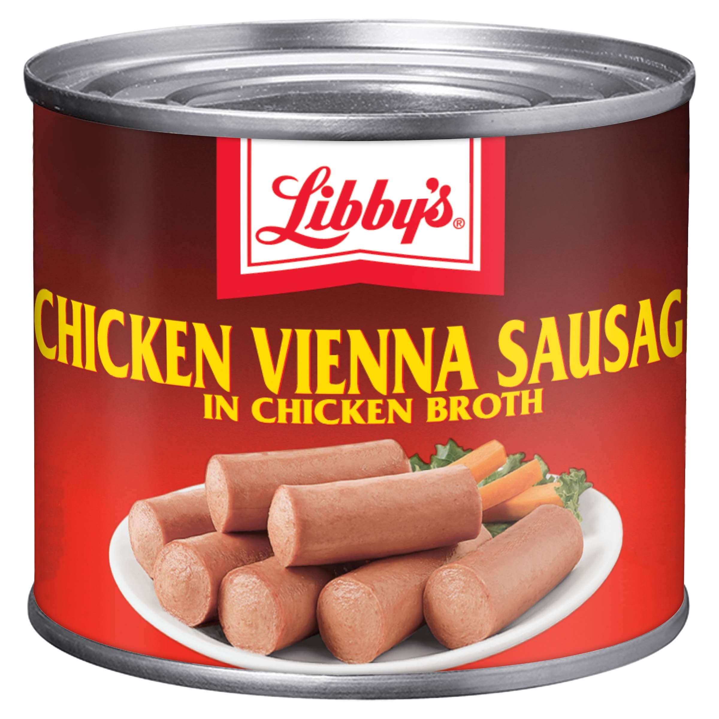 Libby's Chicken Vienna Sausage in Chicken Broth, Ready to Eat Canned Sausage, 10g Protein Per Serving, 4.6 oz. Can