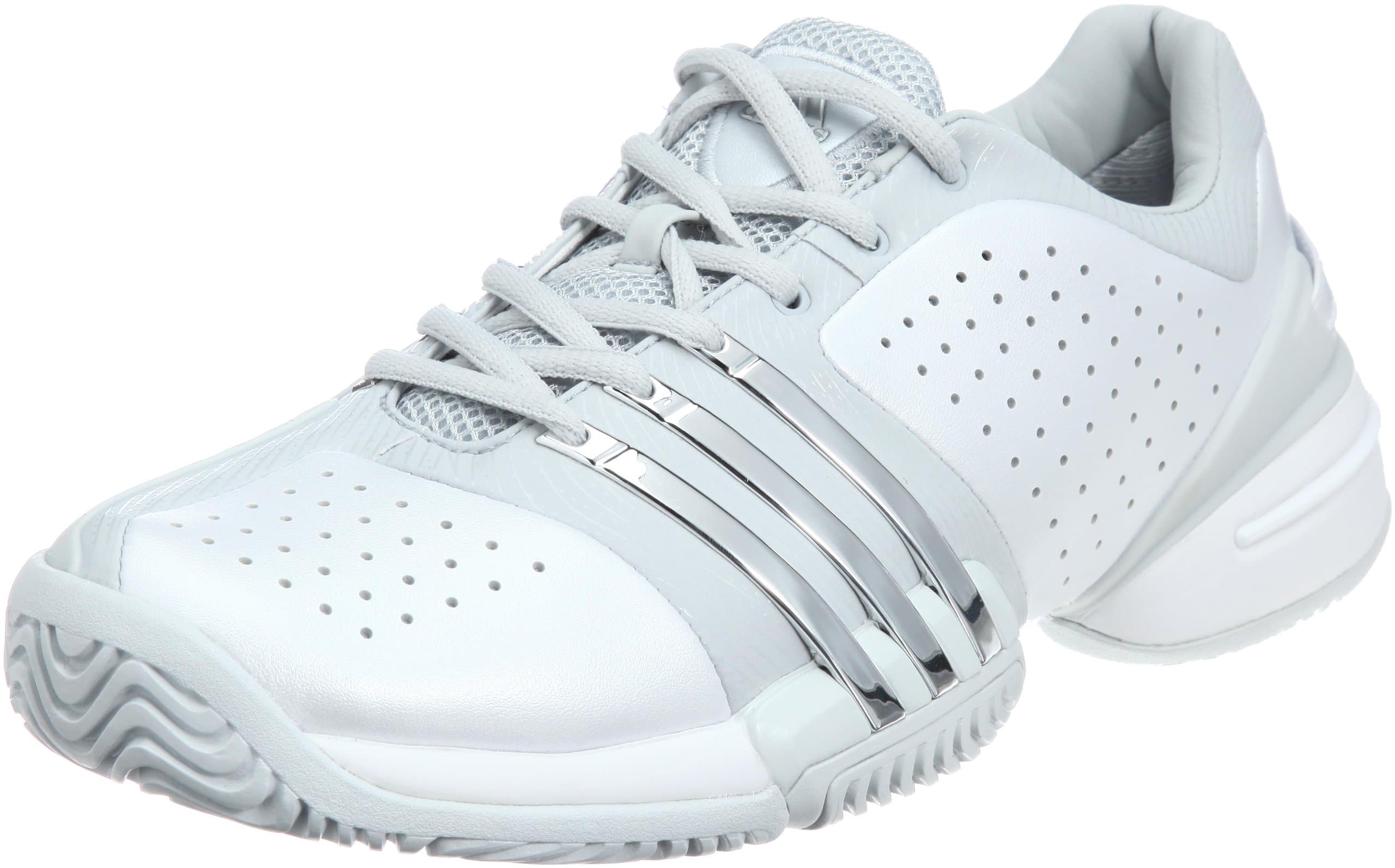 ADIDAS Barricade Adilibria Ladies Tennis Shoes, White/Silver, UK7
