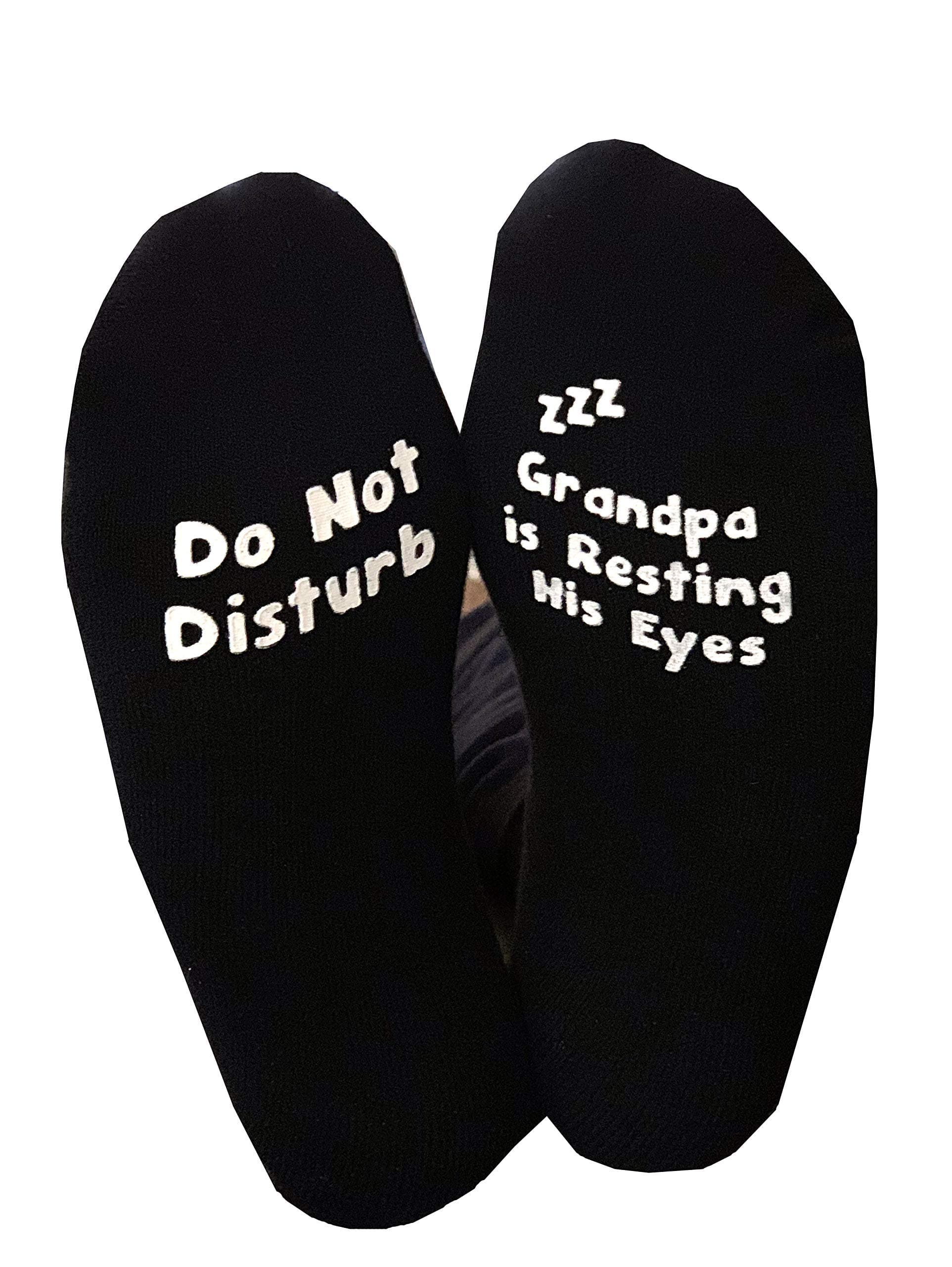 Sock My WorldDo Not Disturb Grandpa Is Resting His Eyes Papa Socks NON SLIP Father's Day Birthday Dad Funny Gift Birthday Gift Mens