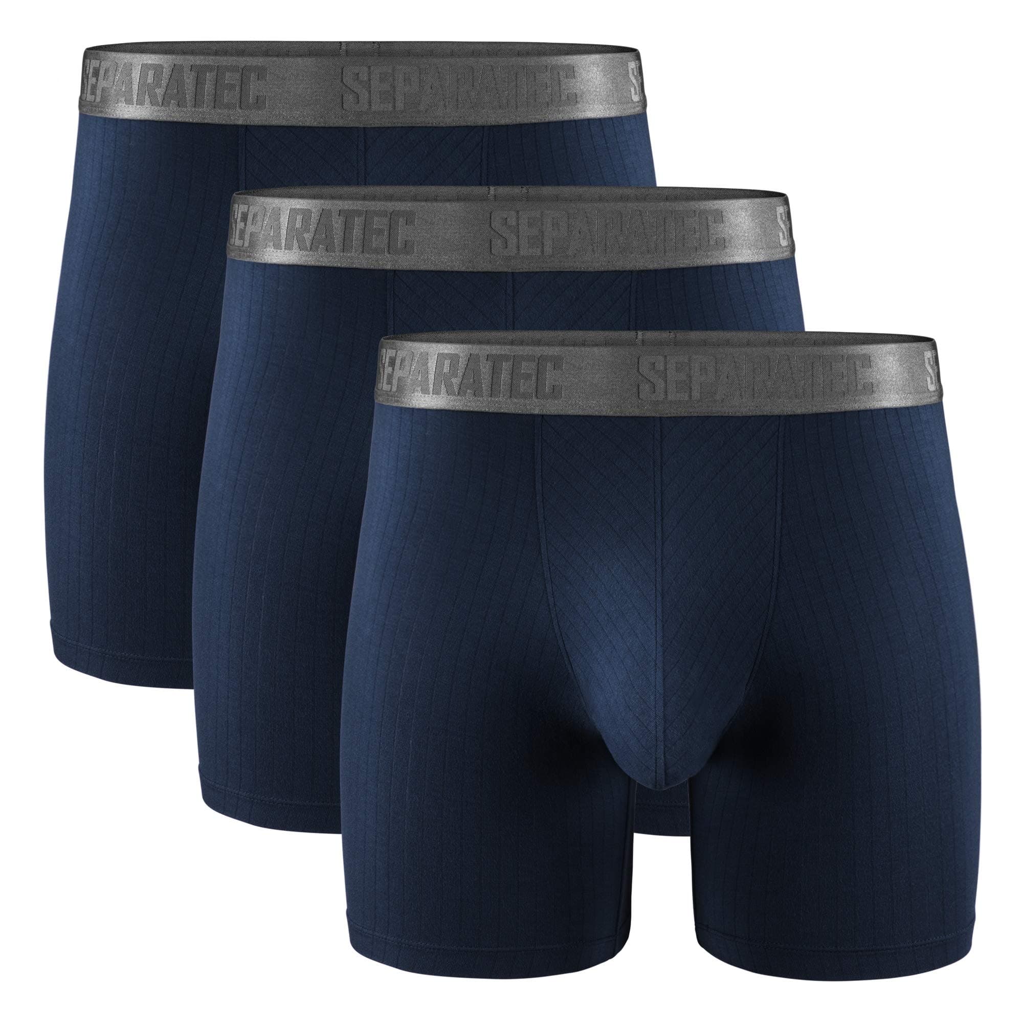 (セパレートテック) Separatec メンズ クラシックドロップニードル ソフトモーダル&バンブーレーヨンボクサーブリーフ 下着 3枚パック US サイズ: Small