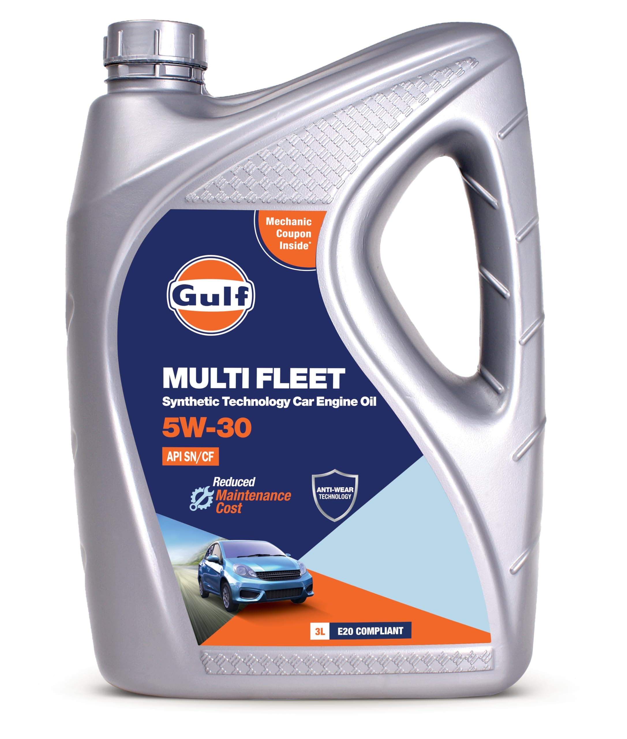 MULTI FLEET 5W30 API SN/CF | Reduced Maintenance Cost | Petrol, Diesel, CNG, LPG Cars | 4 Wheeler Synthetic Blend Engine Oil [3 L]