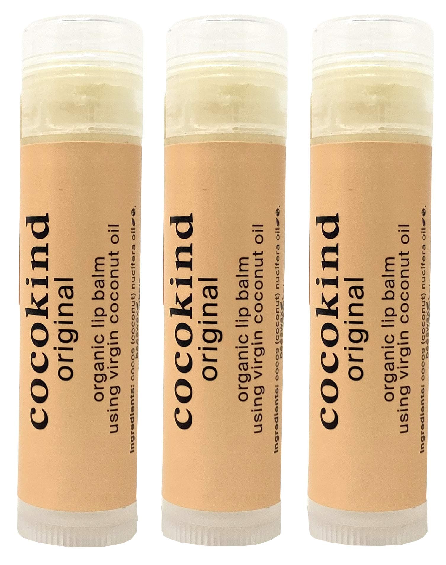 Cocokind, Organic Lip Balm, Original, 0.15 oz (4.25 ml)(pack of 3)