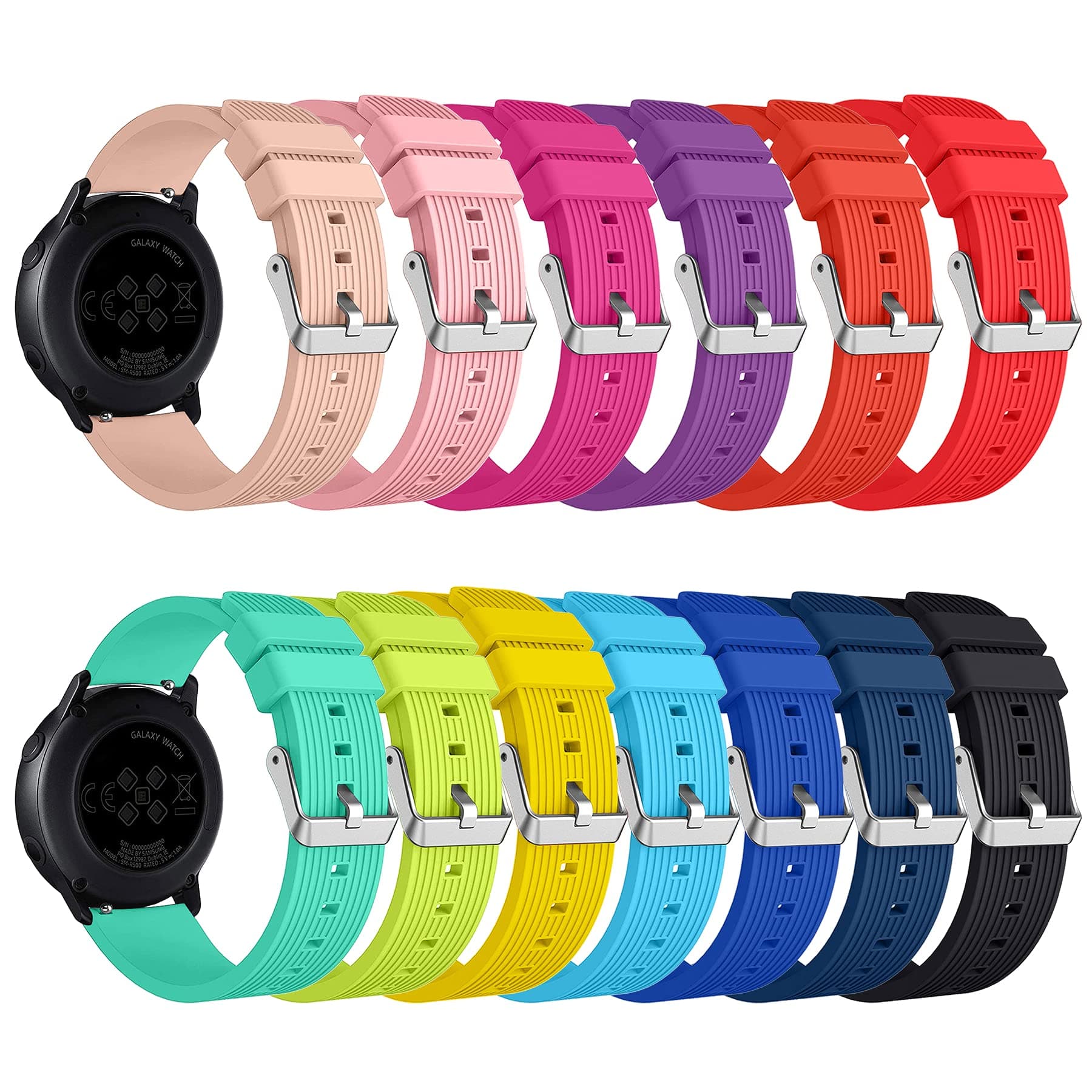 FITLI Compatible with Gear S3 Frontier Bands, 22mm Replacement Bands Quick Release Pin Compatible with Samsung Gear S3 Frontier / Classic / Galaxy Watch 46mm, 12 Pack