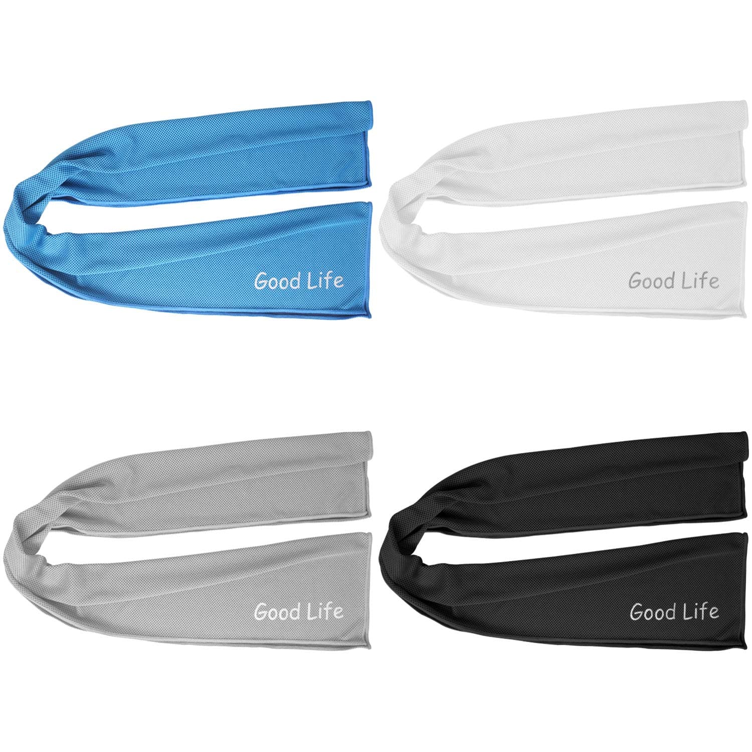 4 Pack Cooling Towels, Instant Cool Towels for Neck Stay Cool for Sports Gym Golf Yoga Running and Outdoors, Ideal Cooling Towels for Athletes (4 Colors A, 12x40 Inch)