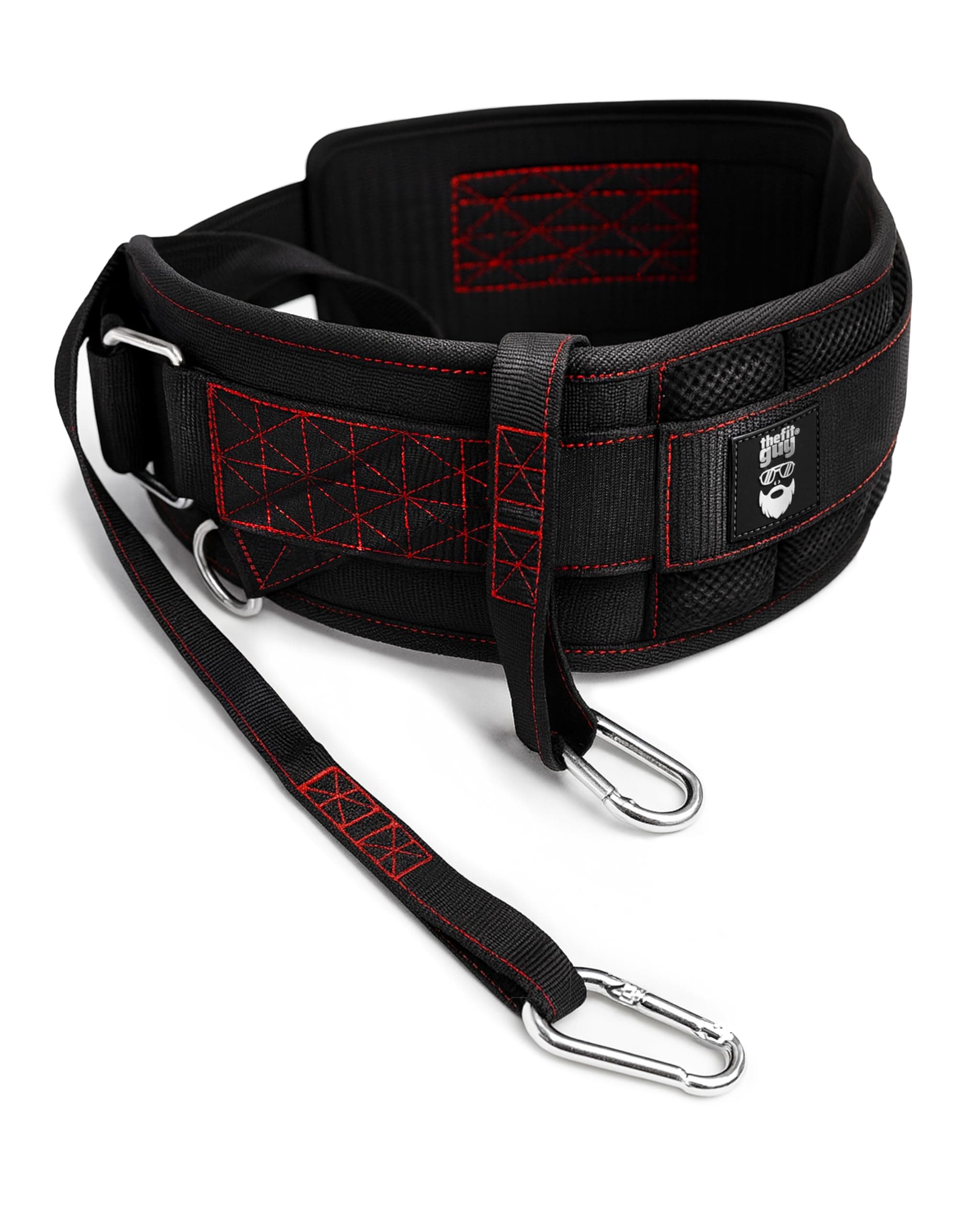 Ultimate Dip Belt | Secure Closure - No Sliding Down | Structured Back Support | 45-Angle Rings - Comfort Dip Position | 40” Strap & 2 Snap Hooks - for Dips, Pull-Ups, Squats, Weight Lifting