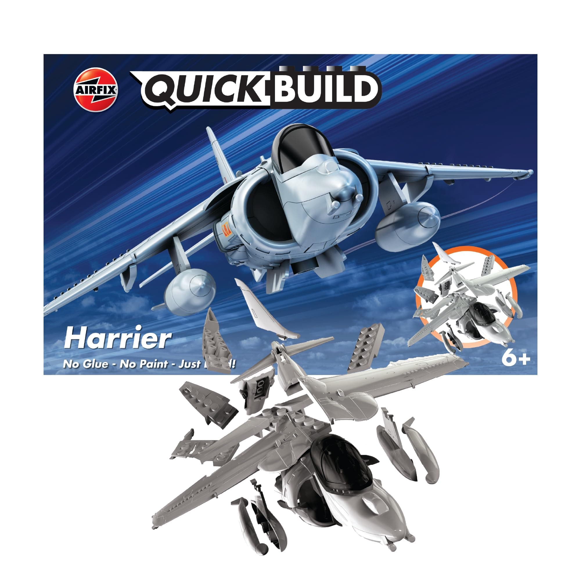 Quickbuild Harrier Plastic Model Kit Grey