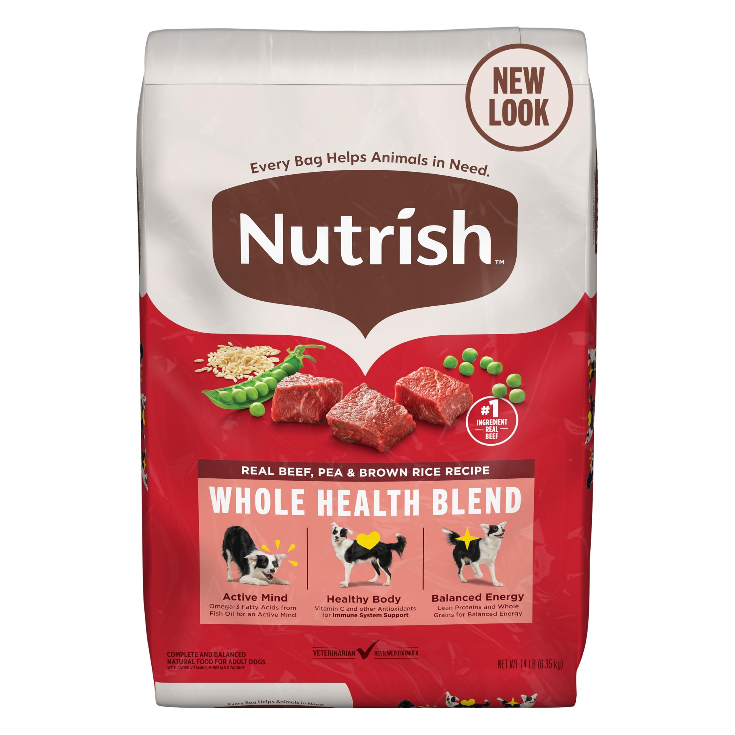 Rachael Ray Nutrish Natural Dry Dog Food, Beef and Brown Rice Recipe, 14 lbs