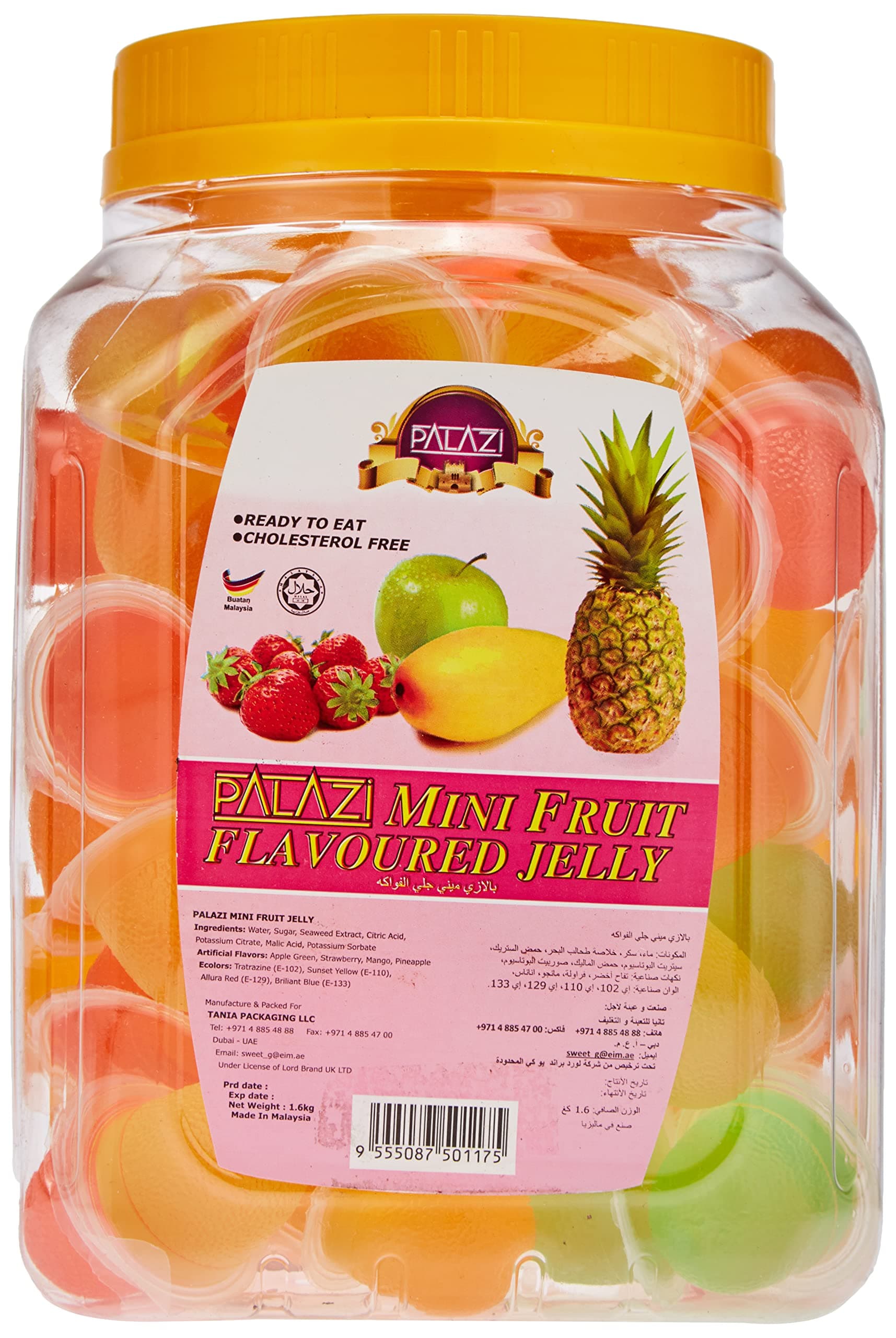 Palazi Mini Fruit Flavoured Jelly, 1.6 Kg