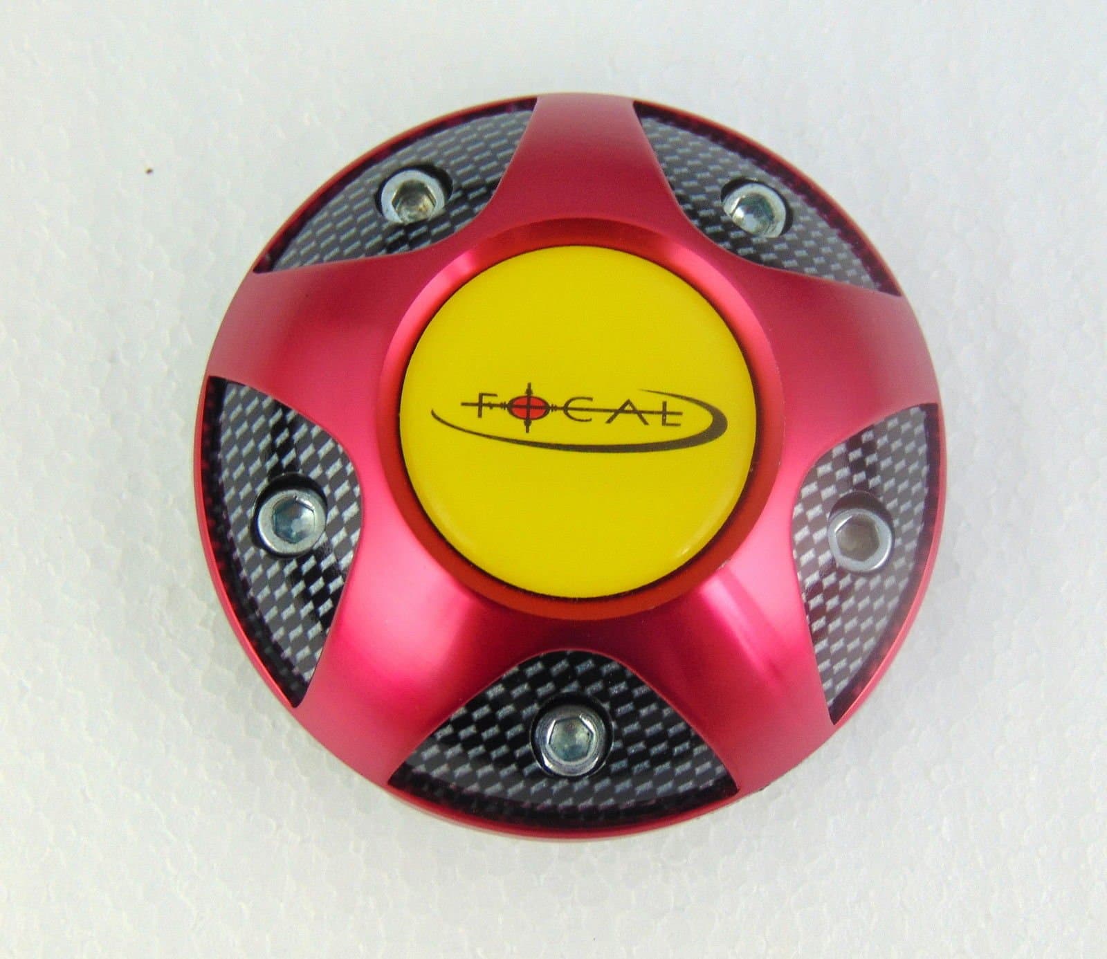 Focal Wheels Rim Center Cap 89-9161 Pink/Carbon Fiber 2 13/16 New