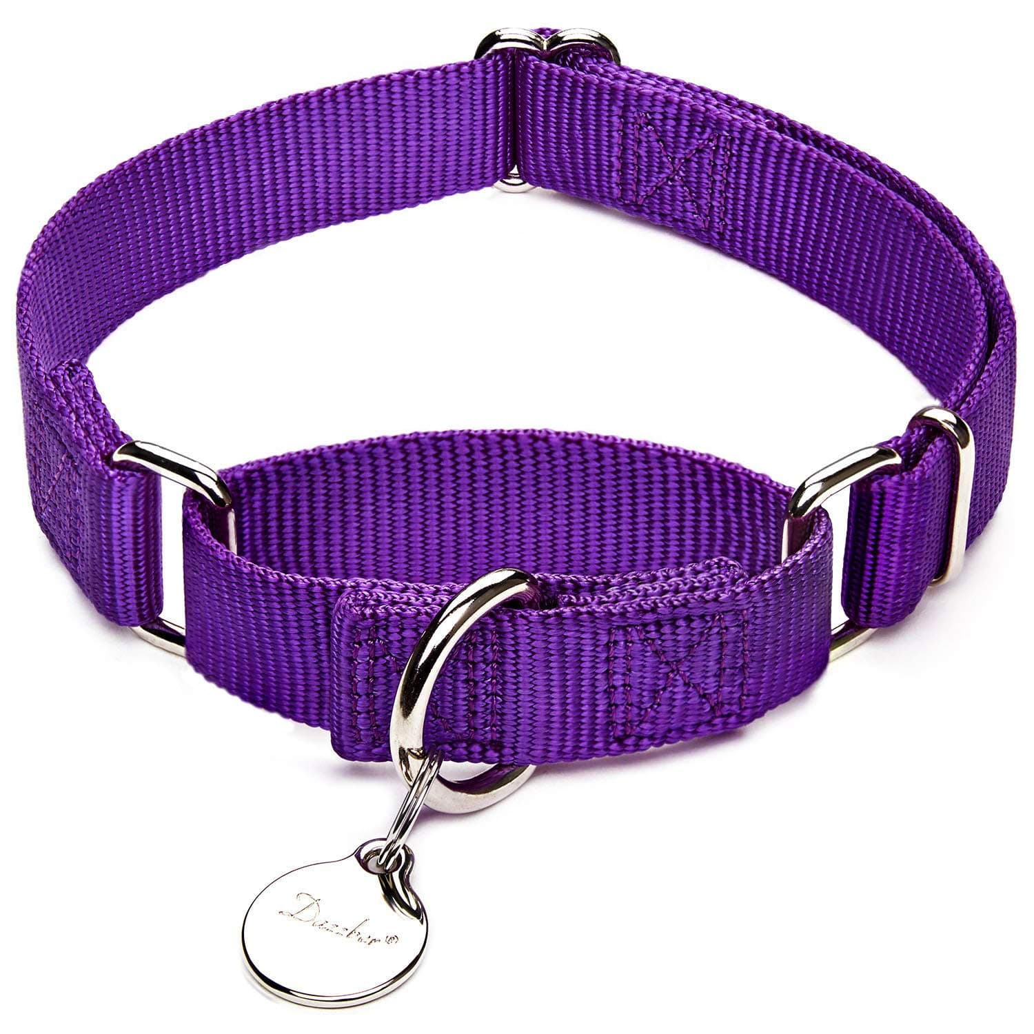 Dazzber Dog Collar Martingale Collar Nylon No Pull Pet Collar Heavy Duty Dog Martingale Collars for Medium and Large Dogs