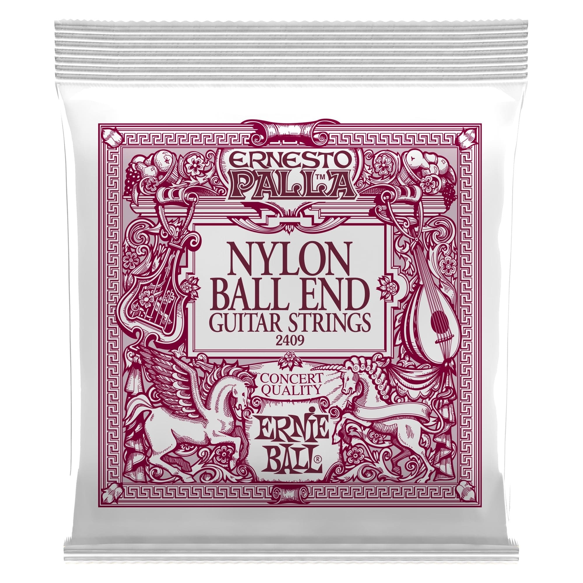 Ernie Ball P02409 - ERNESTO PALLA BLACK & GOLD BALL-END NYLON CLASSICAL GUITAR STRINGS, nickel
