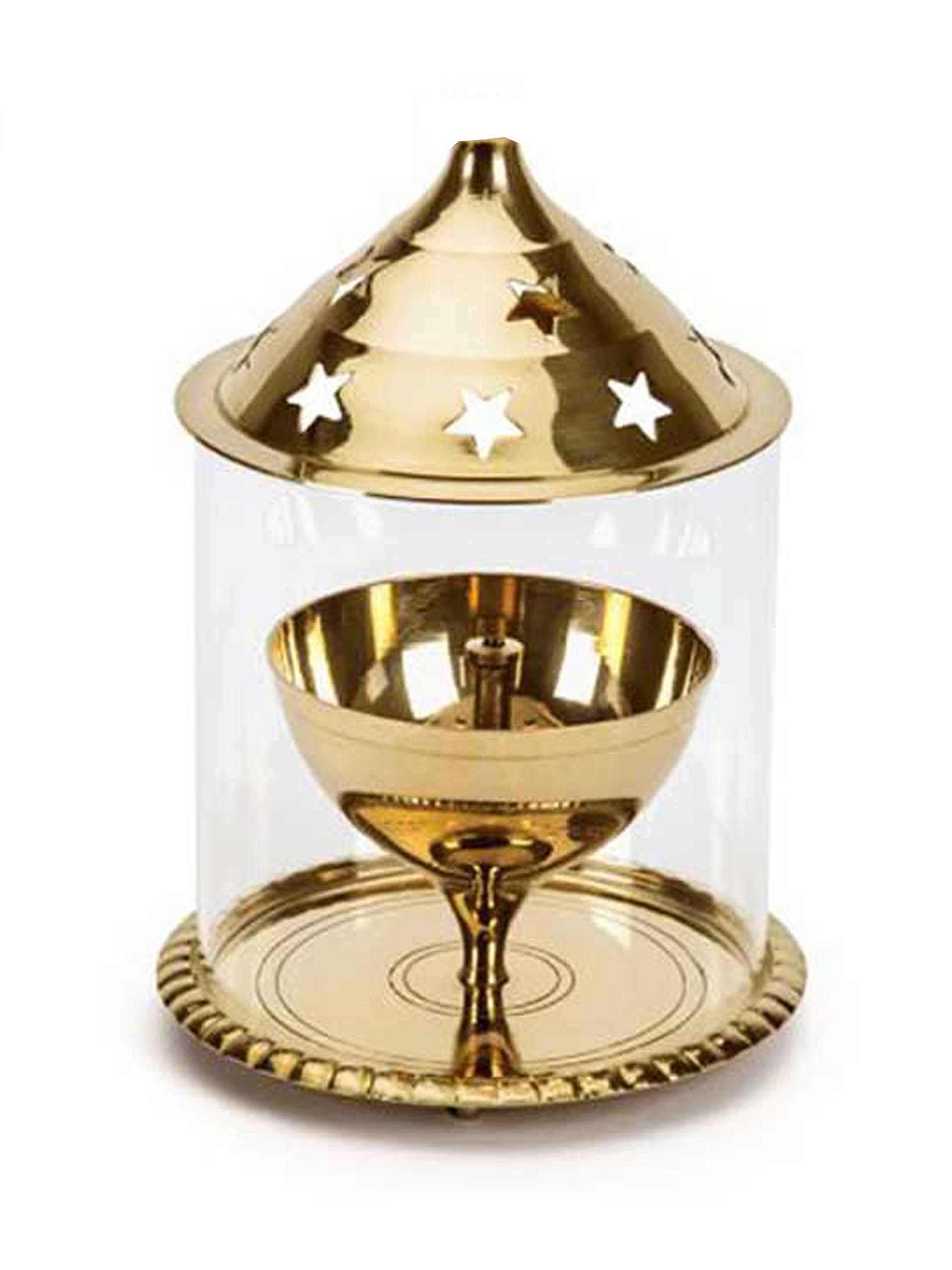 Brass Golden Akhand Diya – Elegant Traditional Oil Lamp, Durable Brass Construction Golden Akhand Diya (Gold, 3.9 Inch x 3.9 Inch x 5.9 Inch)