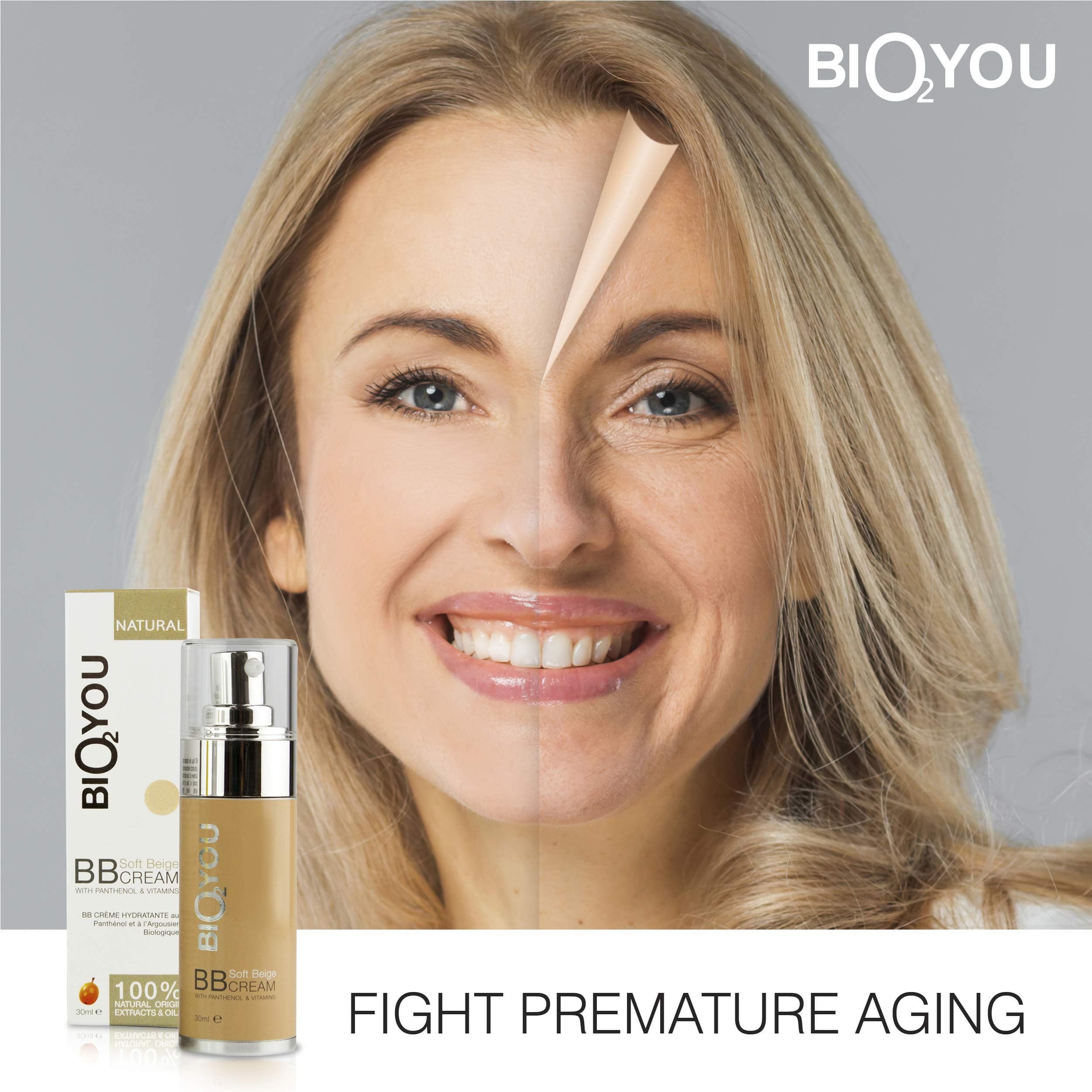 Natural Soft Beige BB Cream with Panthenol (Vitamin B5) Aloe Vera Coconut Oil Chamomile Valuable Sea Buckthorn Oil