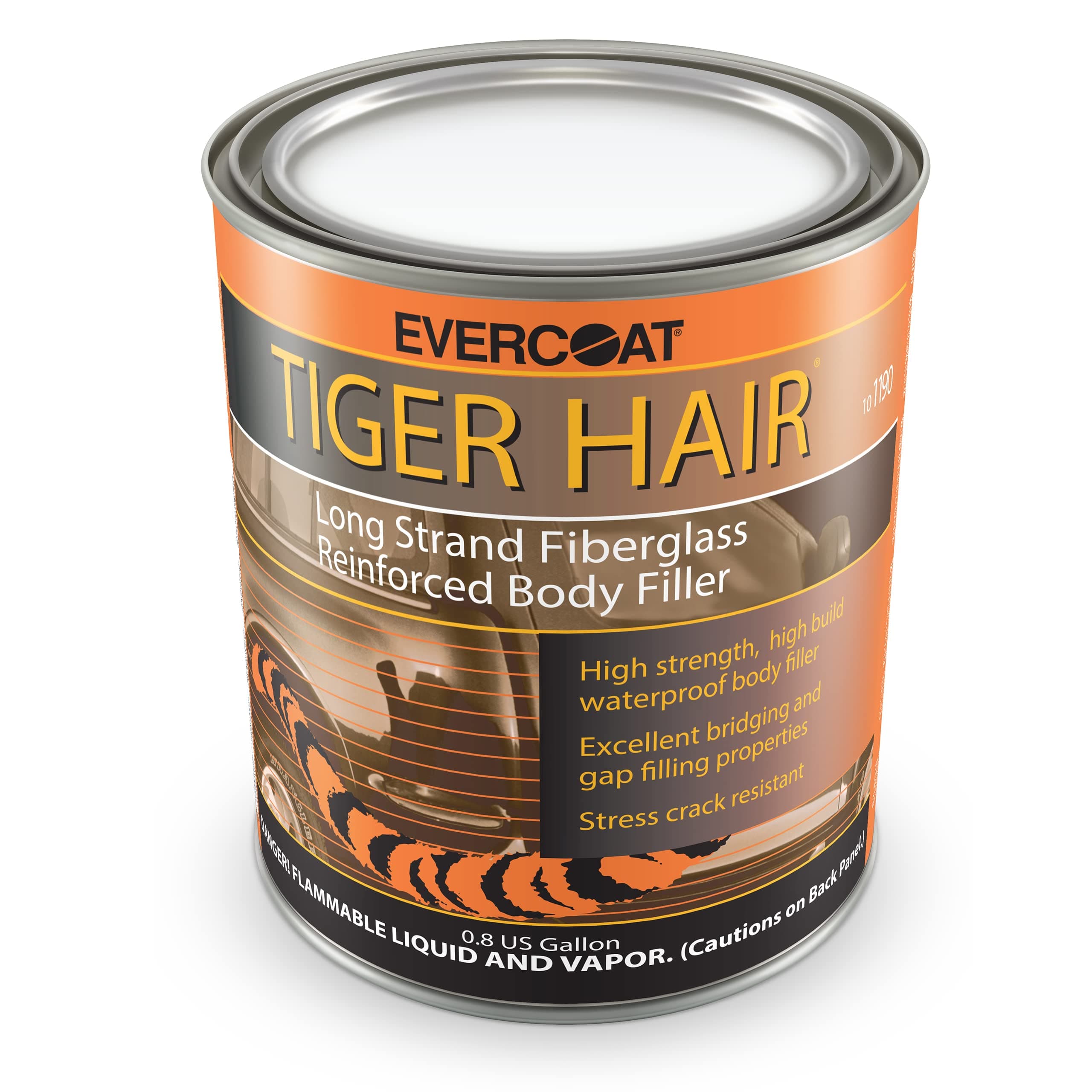 EvercoatTiger Hair - Long Fiber, Fiberglass Reinforced Filler - Waterproof Filler - 128 Fl Oz