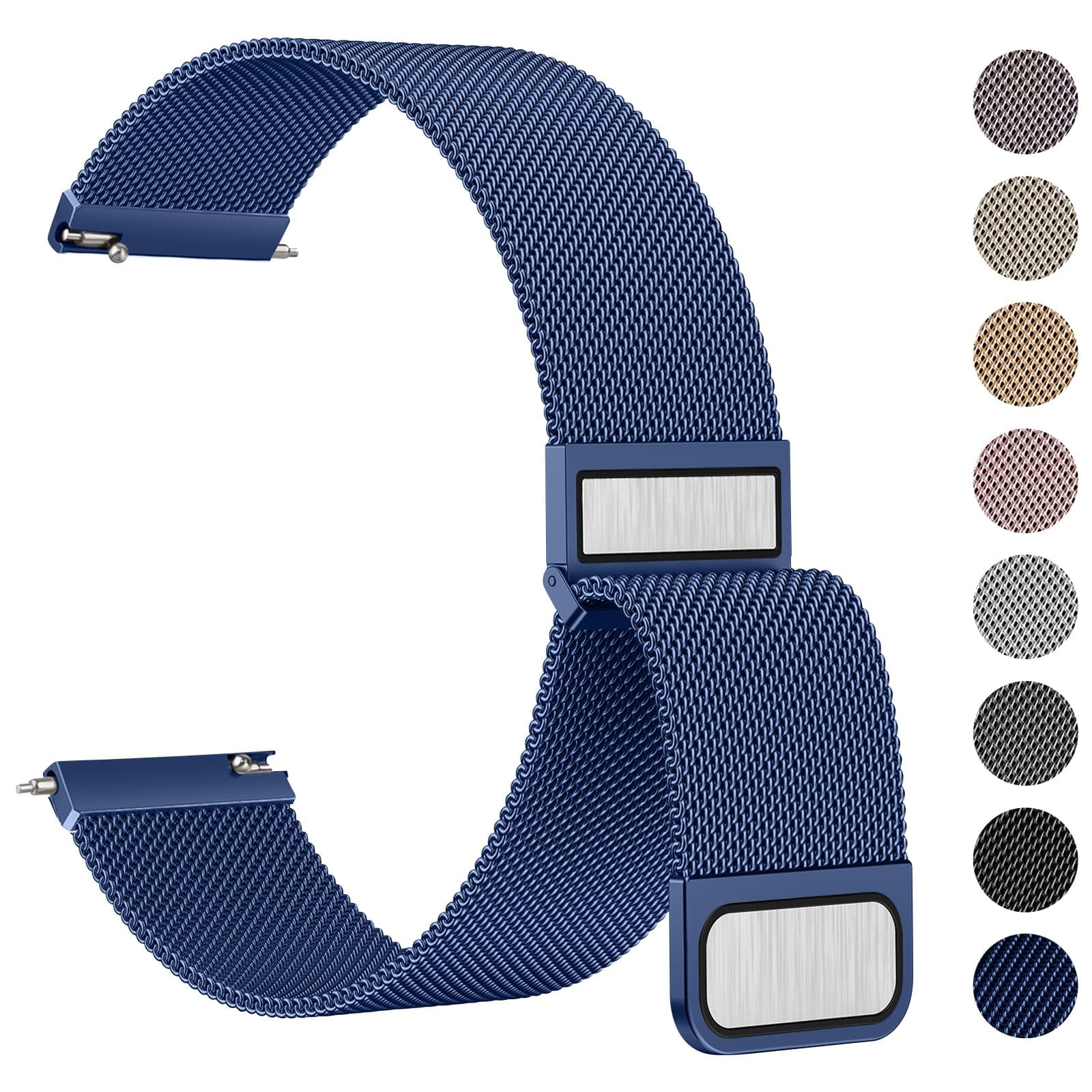 Meliya 20mm 22mm Watch Bands Stainless Steel Metal Quick Release Replacement Wristband Straps for Men Women