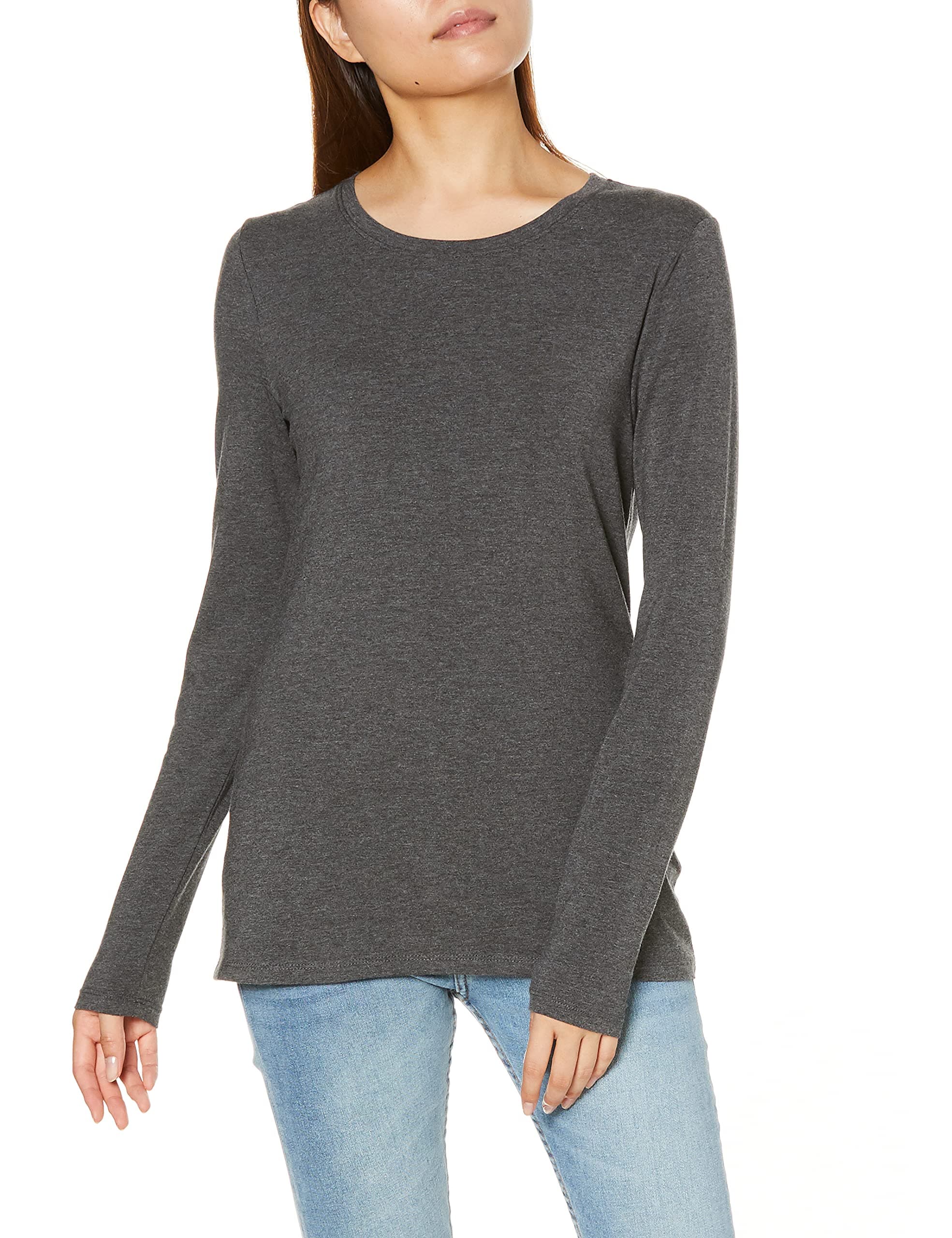 Women's Regular-Fit Long-Sleeve Crewneck T-Shirt (Available in Plus Size)