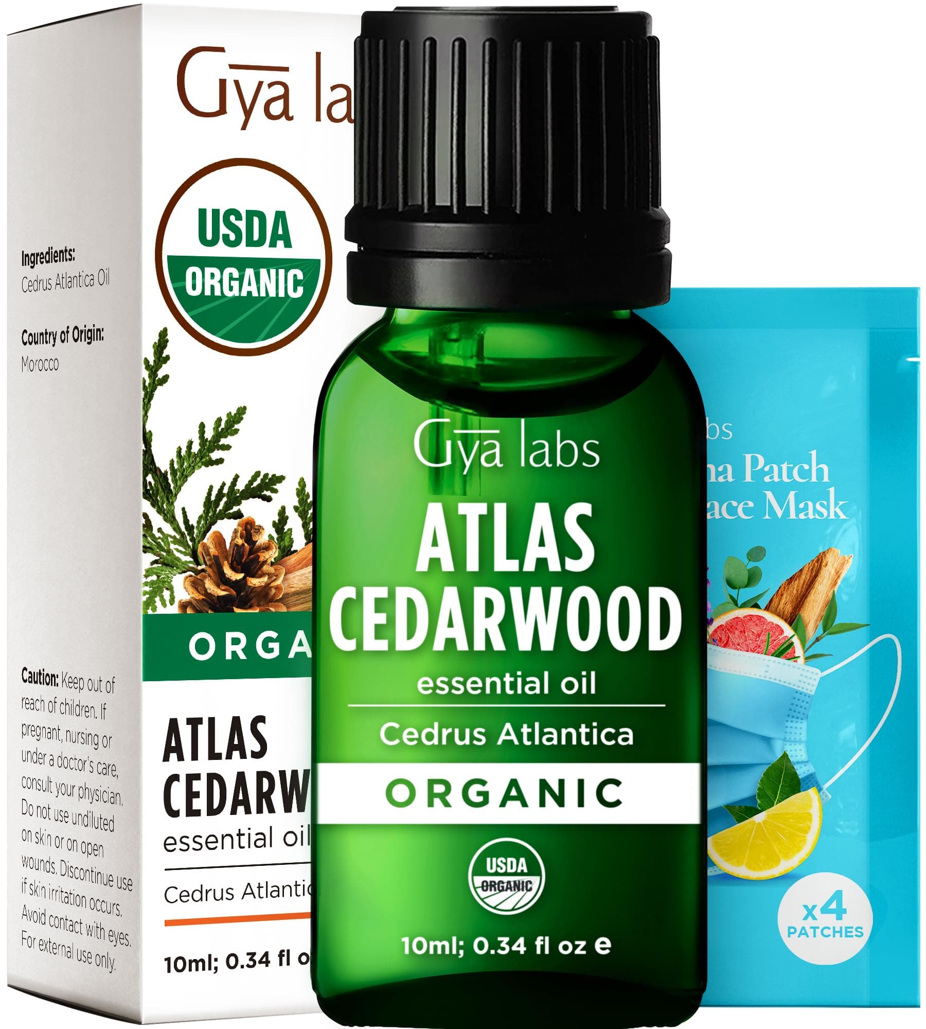 USDA Organic Cedarwood Essential Oil for Scalp, Hair - for Skin, Diffuser, Aromatherapy, Grounding Aroma for DIY Candle Making Scents - 0.34 Fl Oz