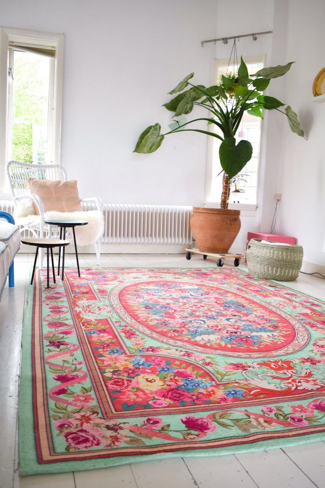 Rozenkelim.nl Vintage Look Shabby Chic Look Rug/| for Lounge Living Room Bedroom Hall and Others (Replica 610 225 X155 cm)