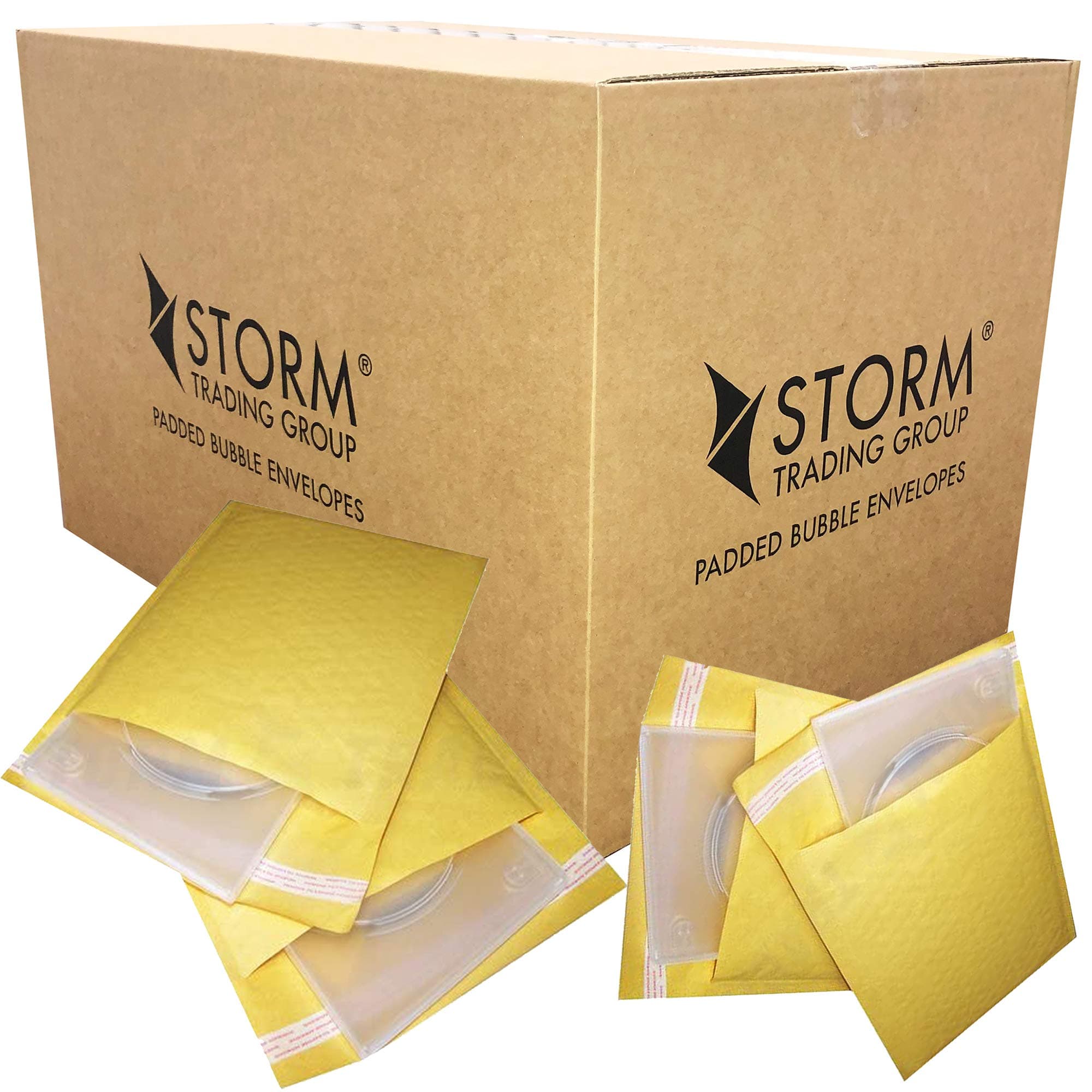 100 Gold Padded DVD Size Bubble Envelopes 170x215mm