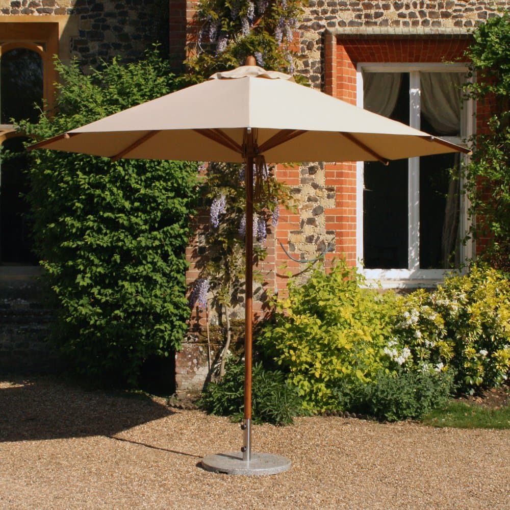 11.5' Round Bamboo Market Umbrella Fabric: Red