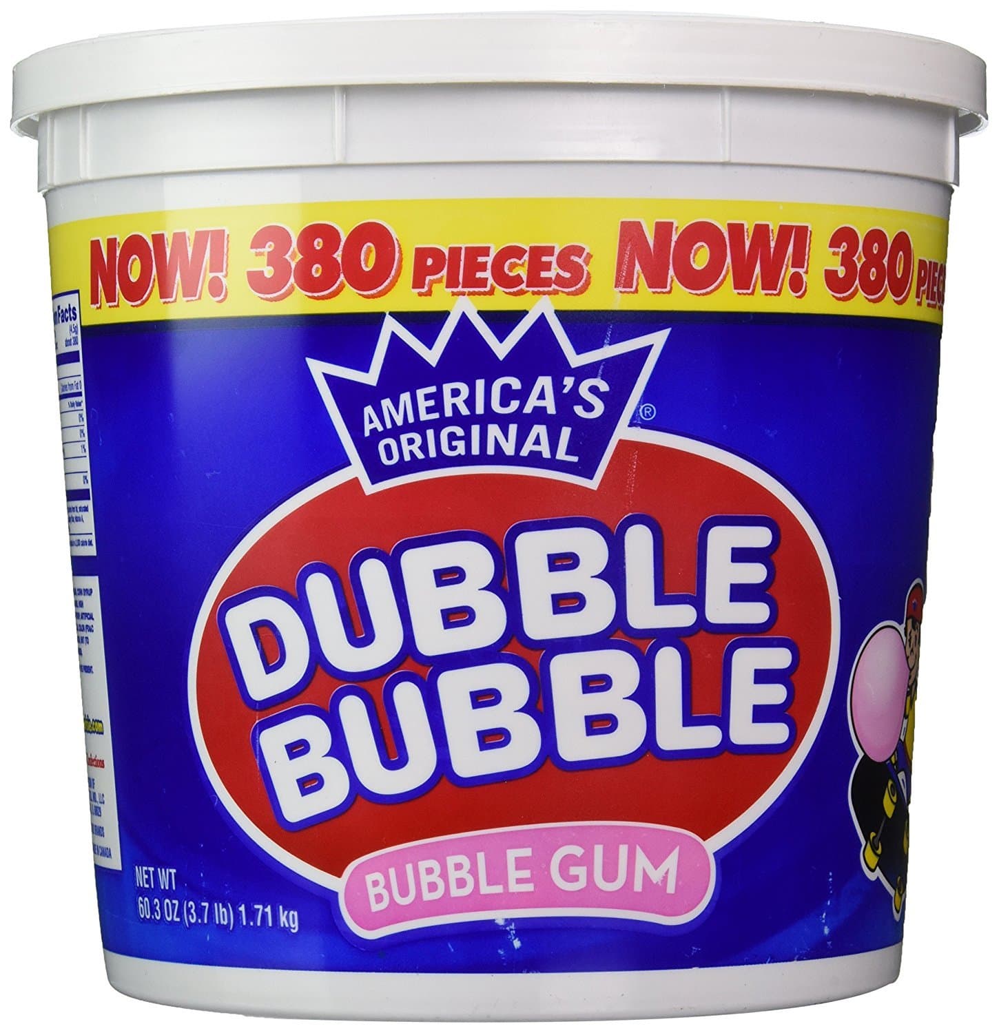 Dubble Bubble Tub Original Flavor 380 - Count 60.3 Oz3.7 Lb