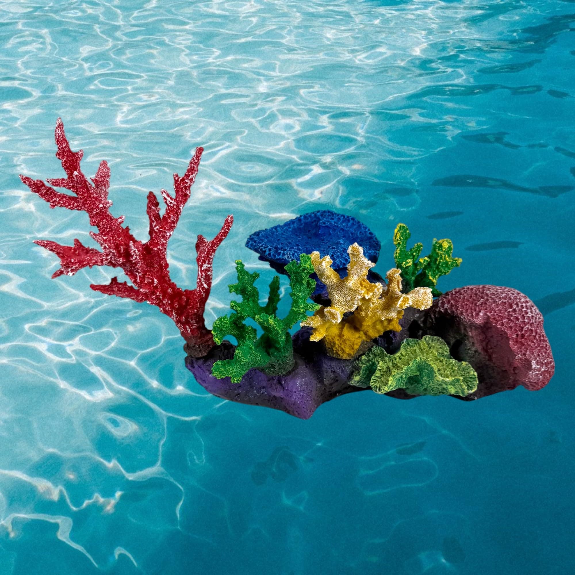 3G-DM056 Artificial Coral Inserts Decor, Fake Coral Reef Decorations for Colorful Freshwater Fish Aquariums, Marine and Saltwater Fish Tanks