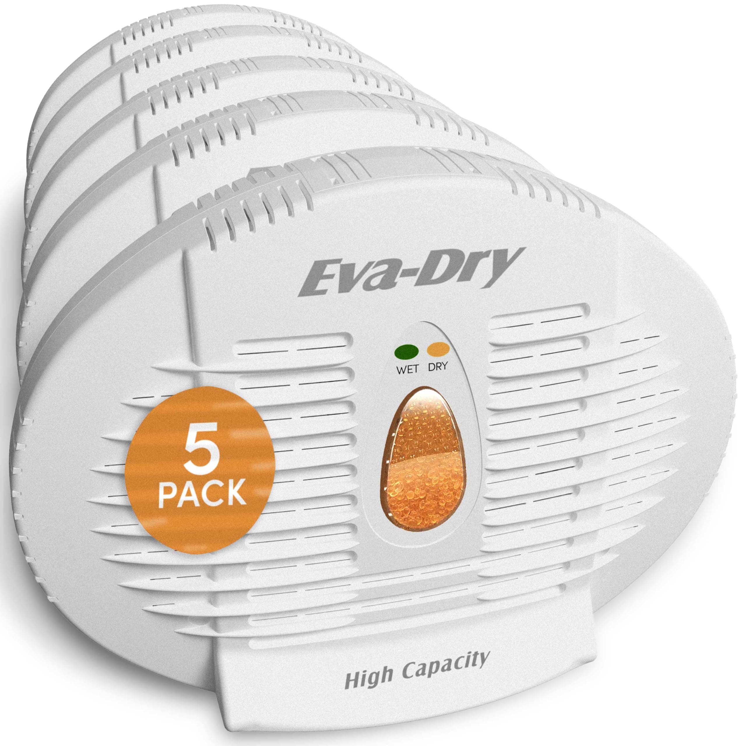 Eva-Dry E-500 5-pack Wireless, Portable & Powerful Mini Dehumidifier. Energy Efficient, Renewable Moisture Absorber. Perfect for Closets, Pantries, Boat’s, Kegerator & Storage.