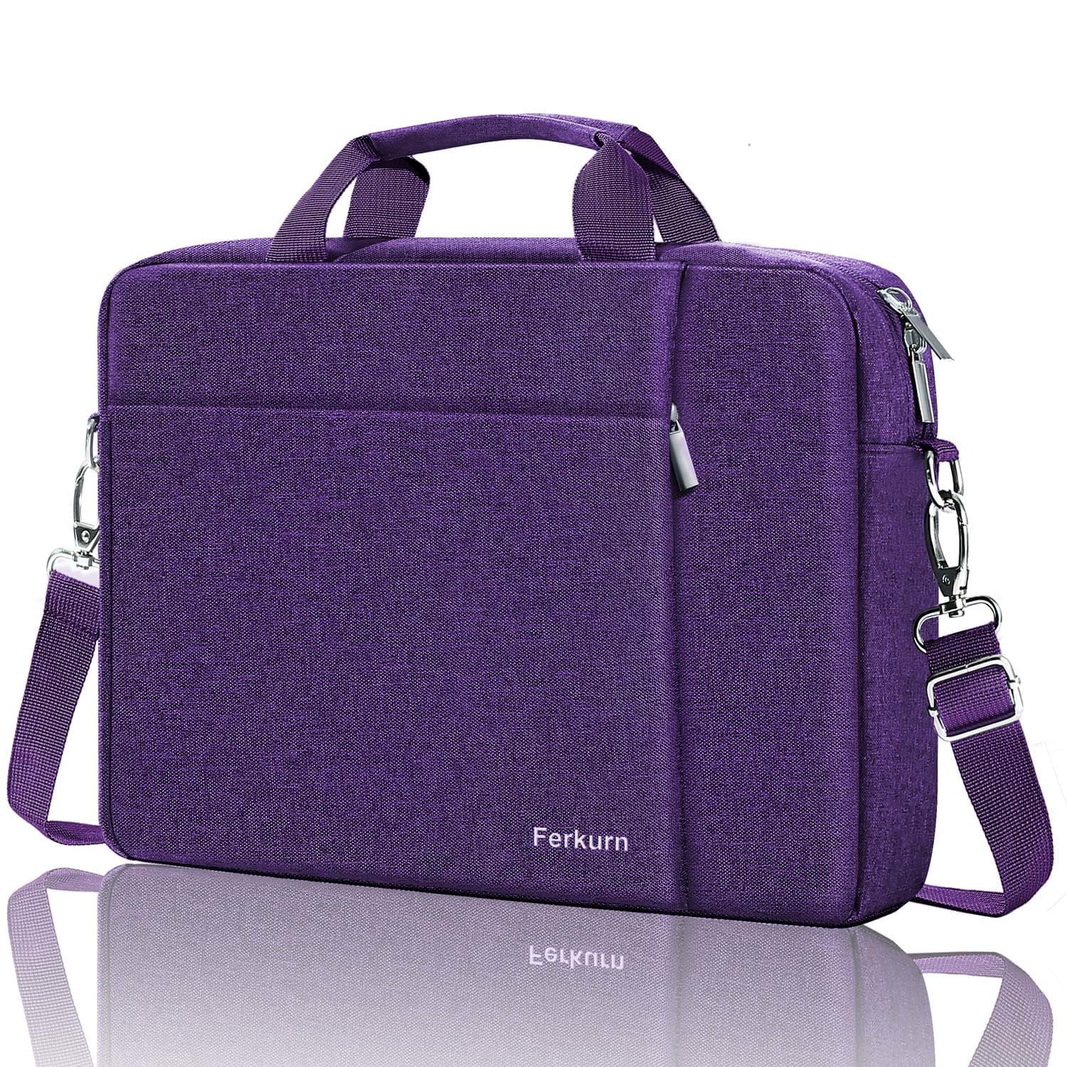 FerkurnBlue Briefcase Laptop Bag for Adults