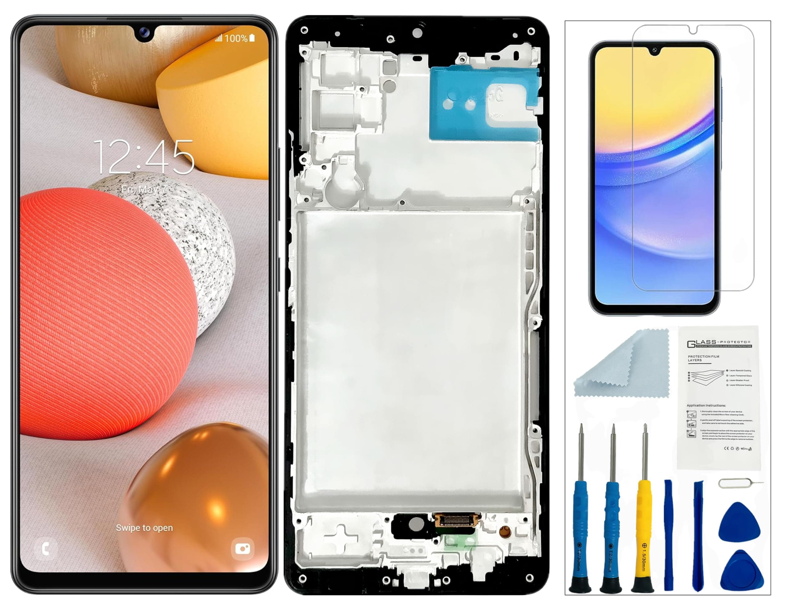 for Samsung Galaxy A42 5G Screen Replacement for Samsung A42 LCD Screen Replacement Black with Frame for Samsung Galaxy A42 SM-A426 Display Touch Screen Assembly Repair Parts