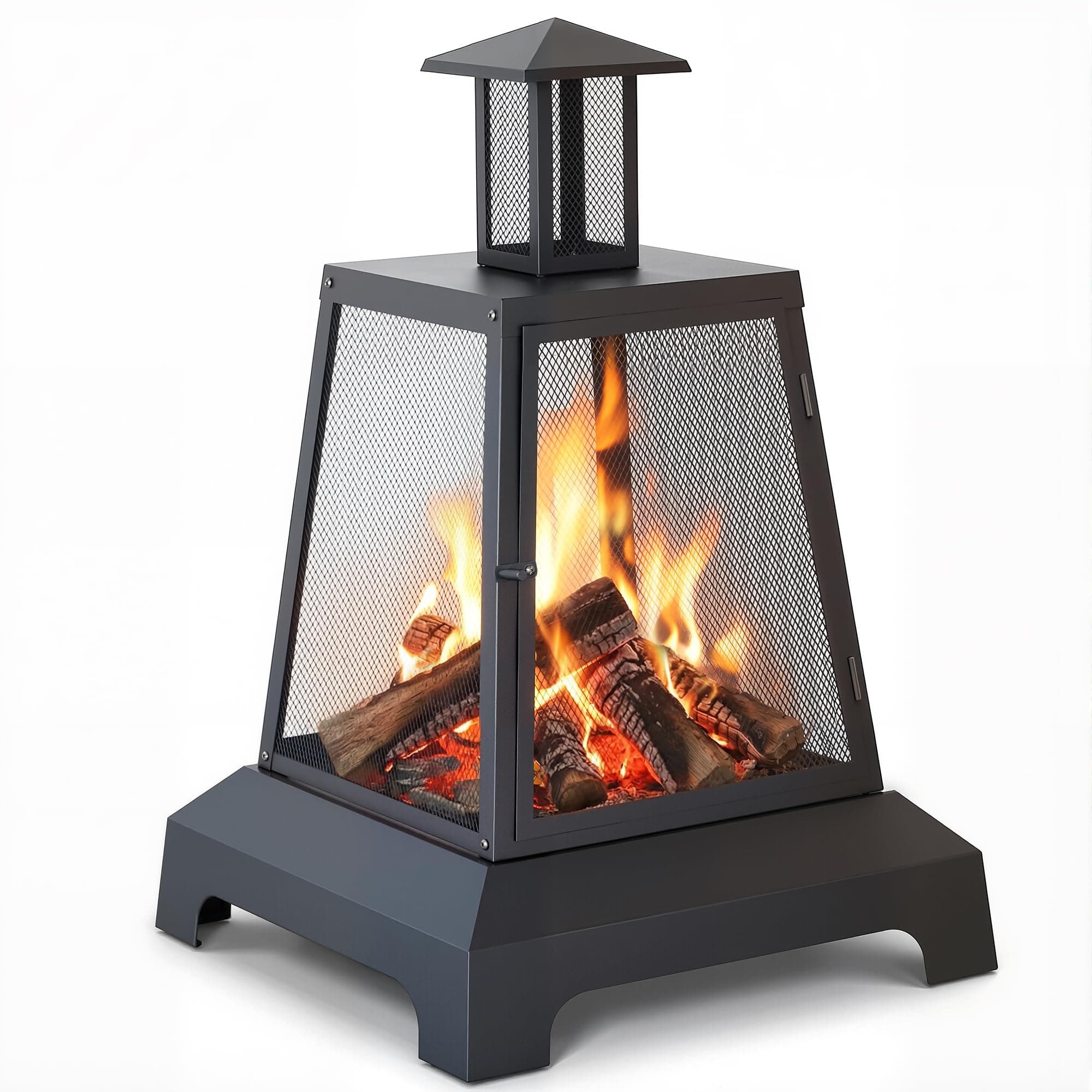 28 inch Fire Pit Outdoor, Outdoor Wood Burning Fire Pit Large, Firepits for Outside Patio, Garden, Backyard