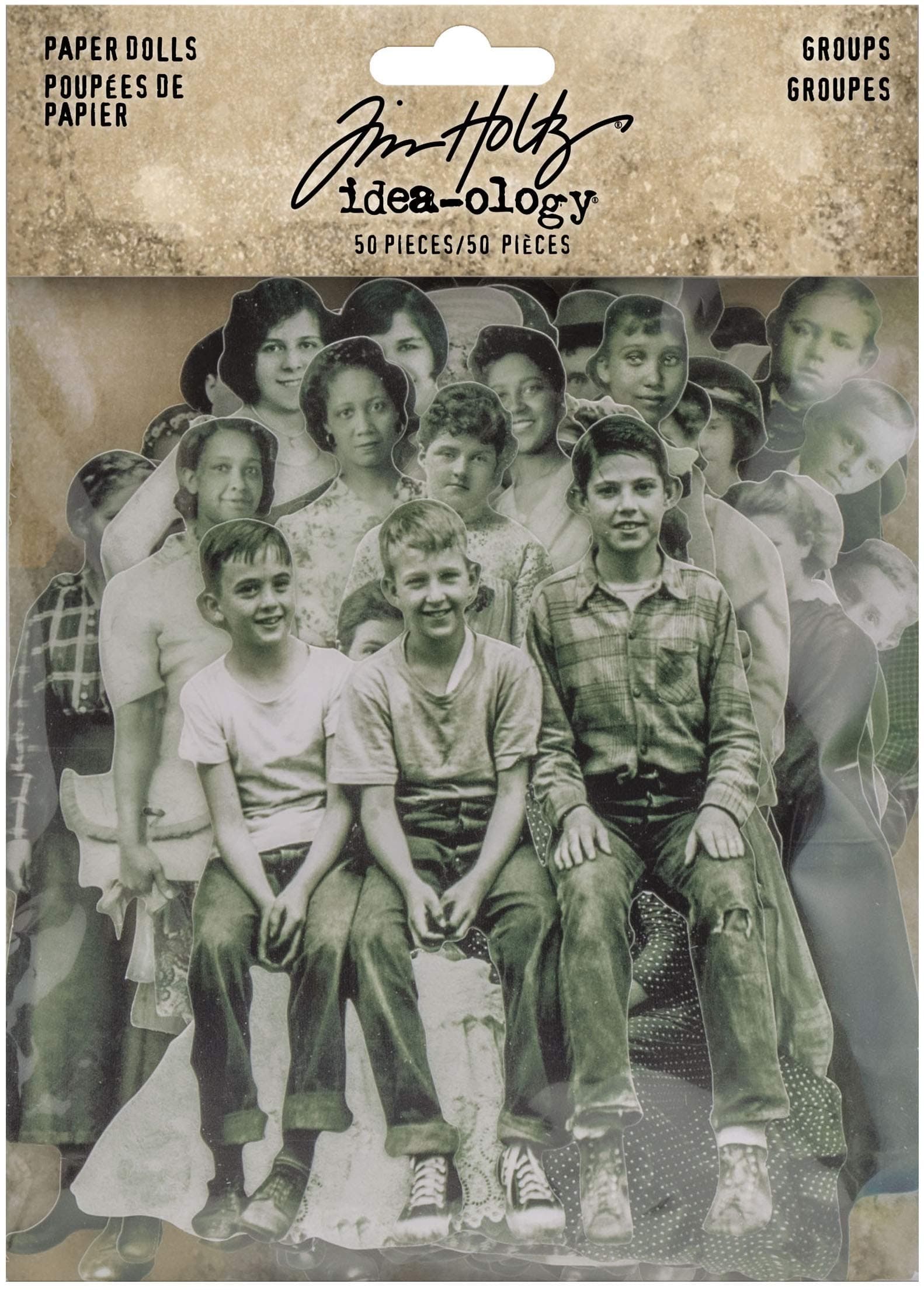 Tim Holtz Advantus Paper Dolls Groups Craft and Hobby, 50 Piece