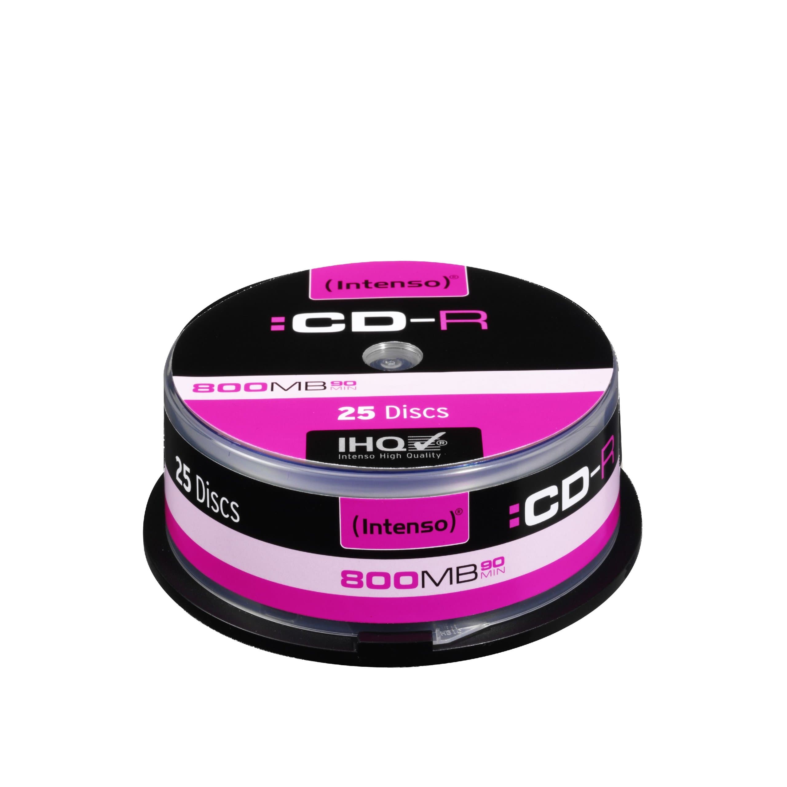 Intenso 1001134 CD-R 90 min Multispeed 25 Pack Cakebox