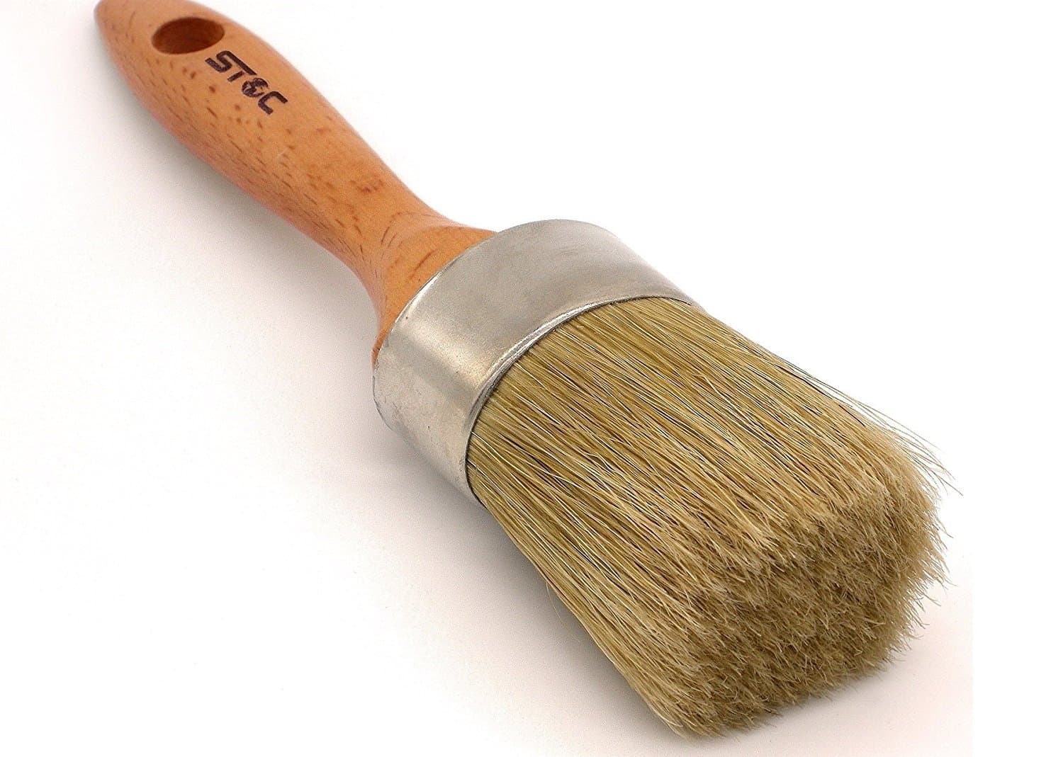 SToC Pure Bristle 2 Inch Round Chalk Paint Brush Wax Brushes for Painting by SToC