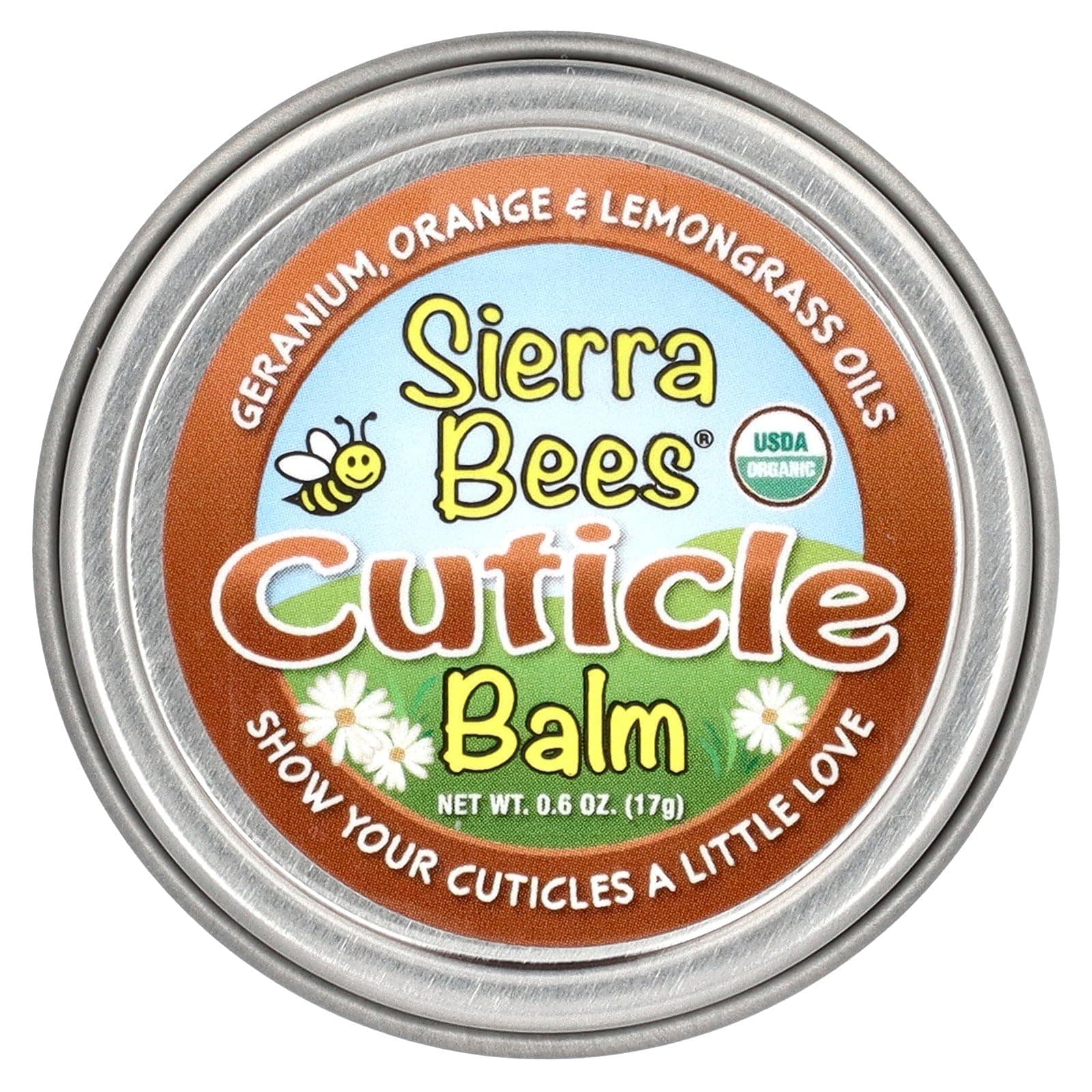 Sierra BeesCuticle Care Balm, Geranium, Orange & Lemongrass, 0.6 oz (17 g)USDA Organic