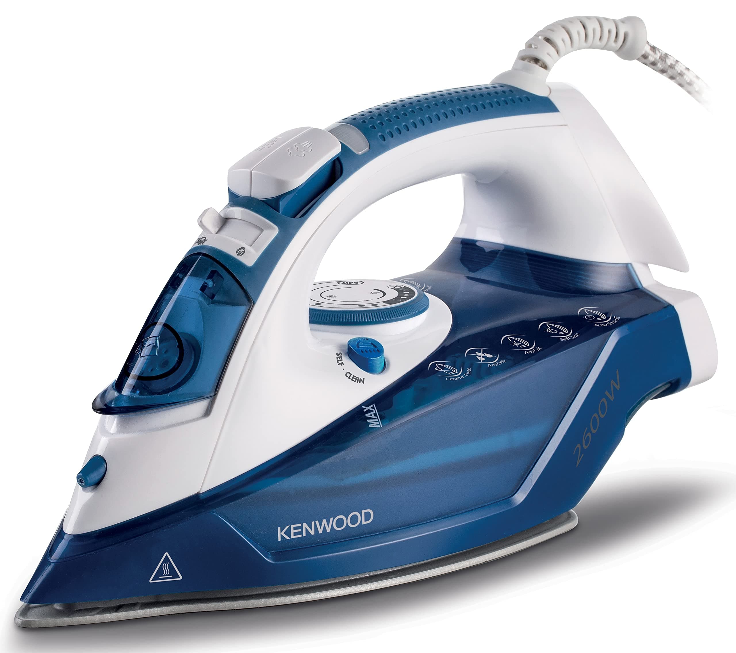 Steam Iron 2600W with Ceramic Soleplate, Auto Shut-Off, Anti-Drip, Anti-Calc, Self Clean, Continuous Steam, Steam Burst, Spray Function STP75.000WB White/Blue
