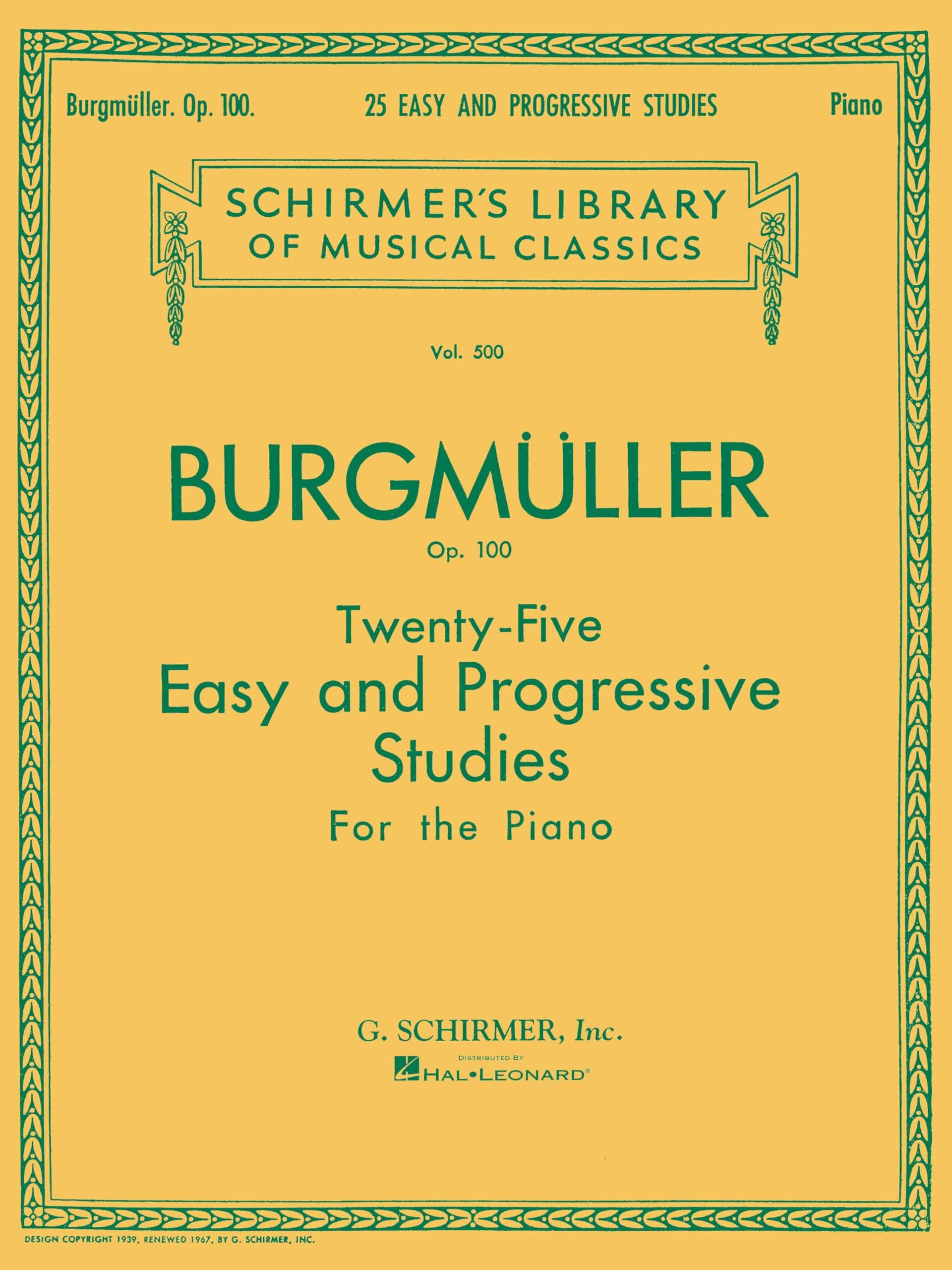 Burgmüller: Twenty-Five Easy and Progressive Studies Op. 100 | Piano Method Sheet Music for Intermediate Students and Teachers | Classical Etudes for Technique and Expression