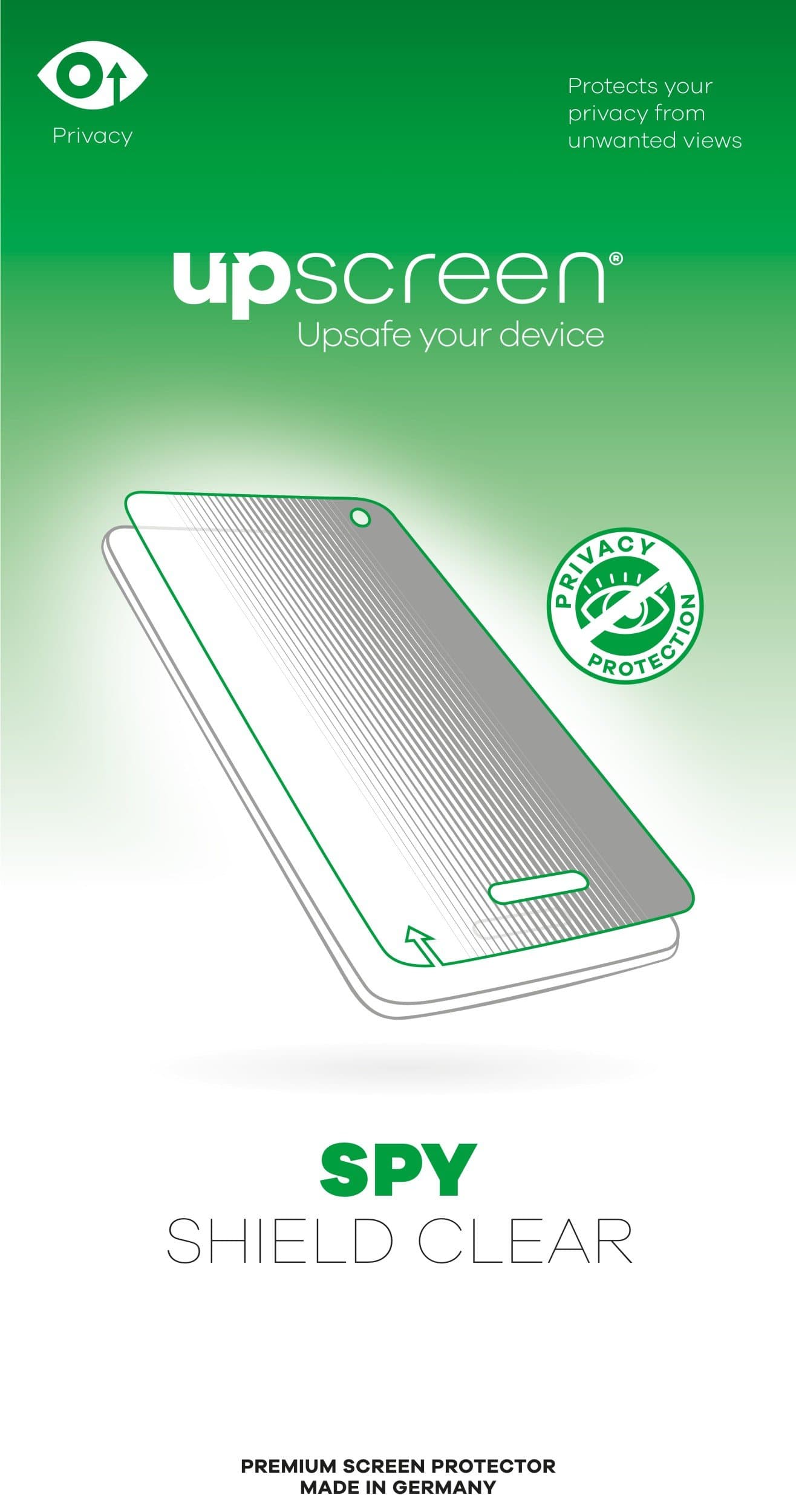 Bedifol upscreen Spy Shield Clear Privacy Screen Protector for BlackBerry Key2, self-Adhesive, Privacy Protection, Multitouch Optimized