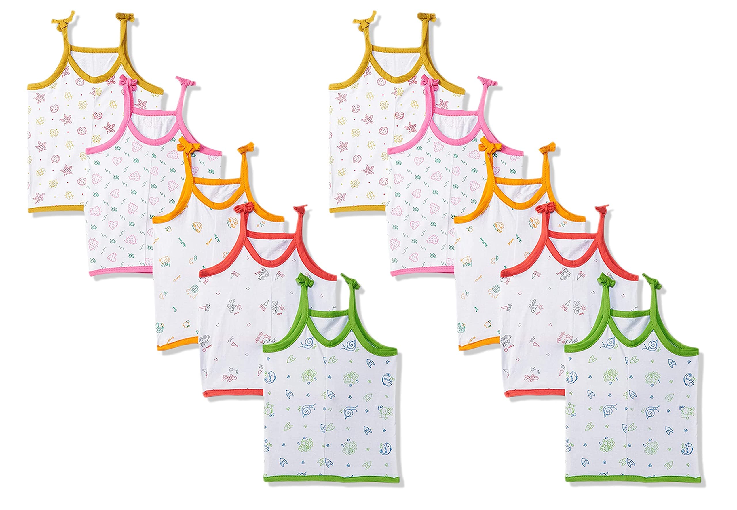 South Sailor New Born baby Boys and baby Girls Cotton jabla set Multicolor (Pack of 5)
