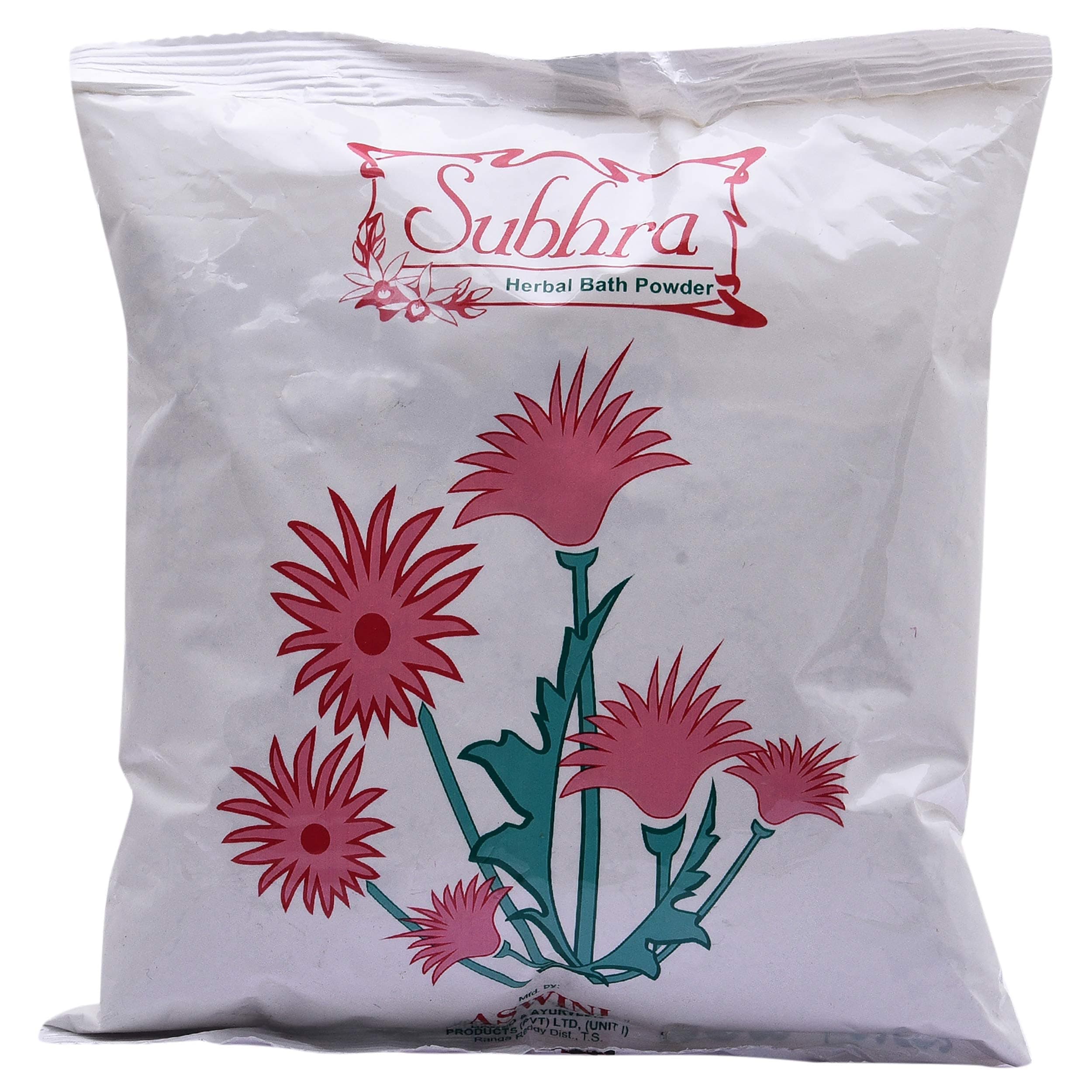 aswini Subhra Bath Powder - Protects Skin From Itching, Rashes, Dryness, Allergies & White Scaling (450G Pouch)