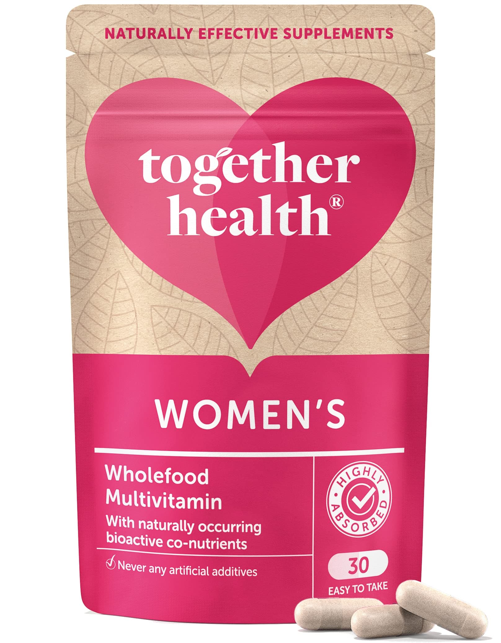 TogetherWomenâ€™s Multi Vitamin & Mineral Health Specially Formulated for Women 22 Nature-Based Nutrients Vegan Friendly Made in The UK 30 Vegecaps