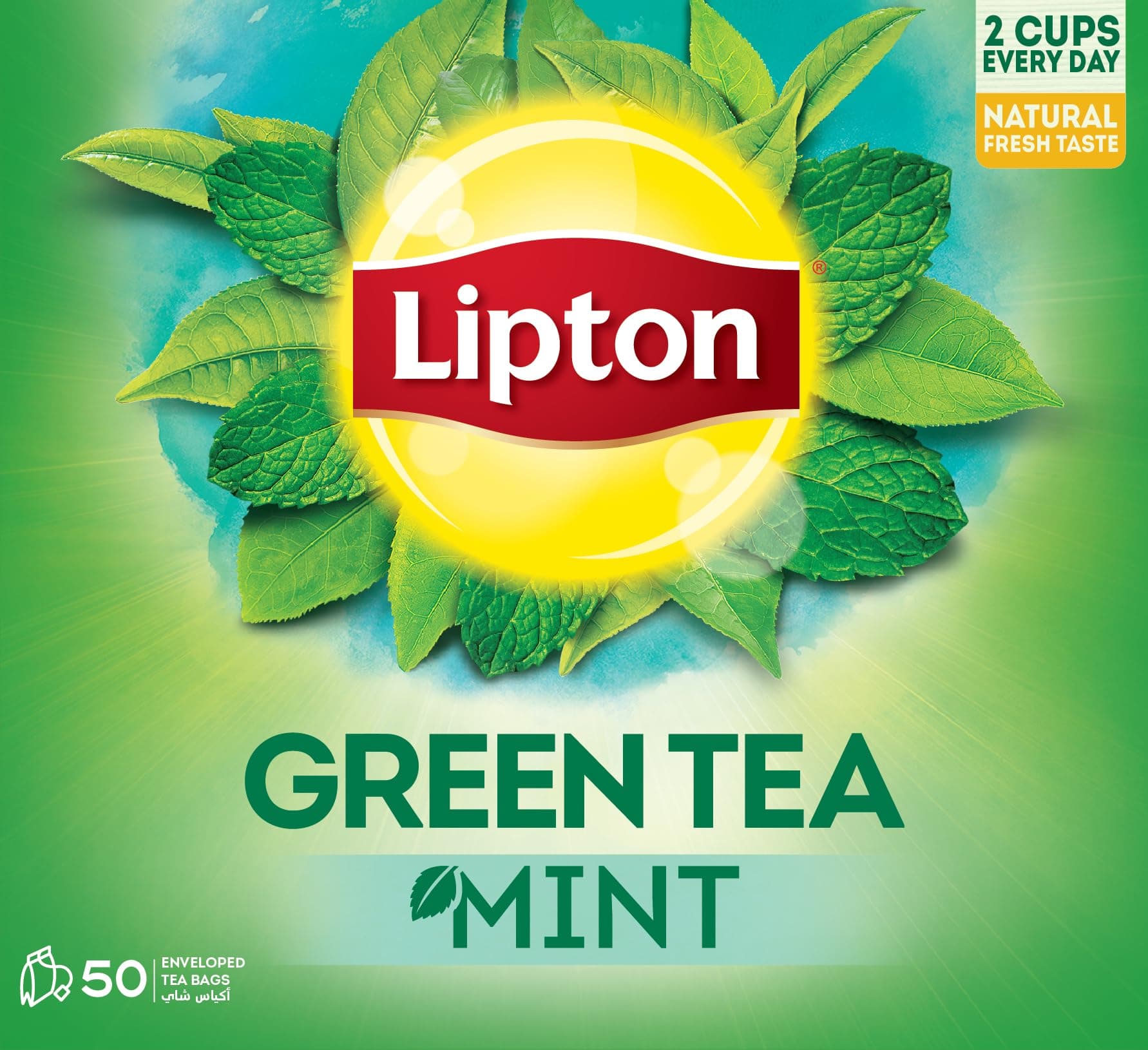– Green Tea Mint, 50 Envelope Teabags