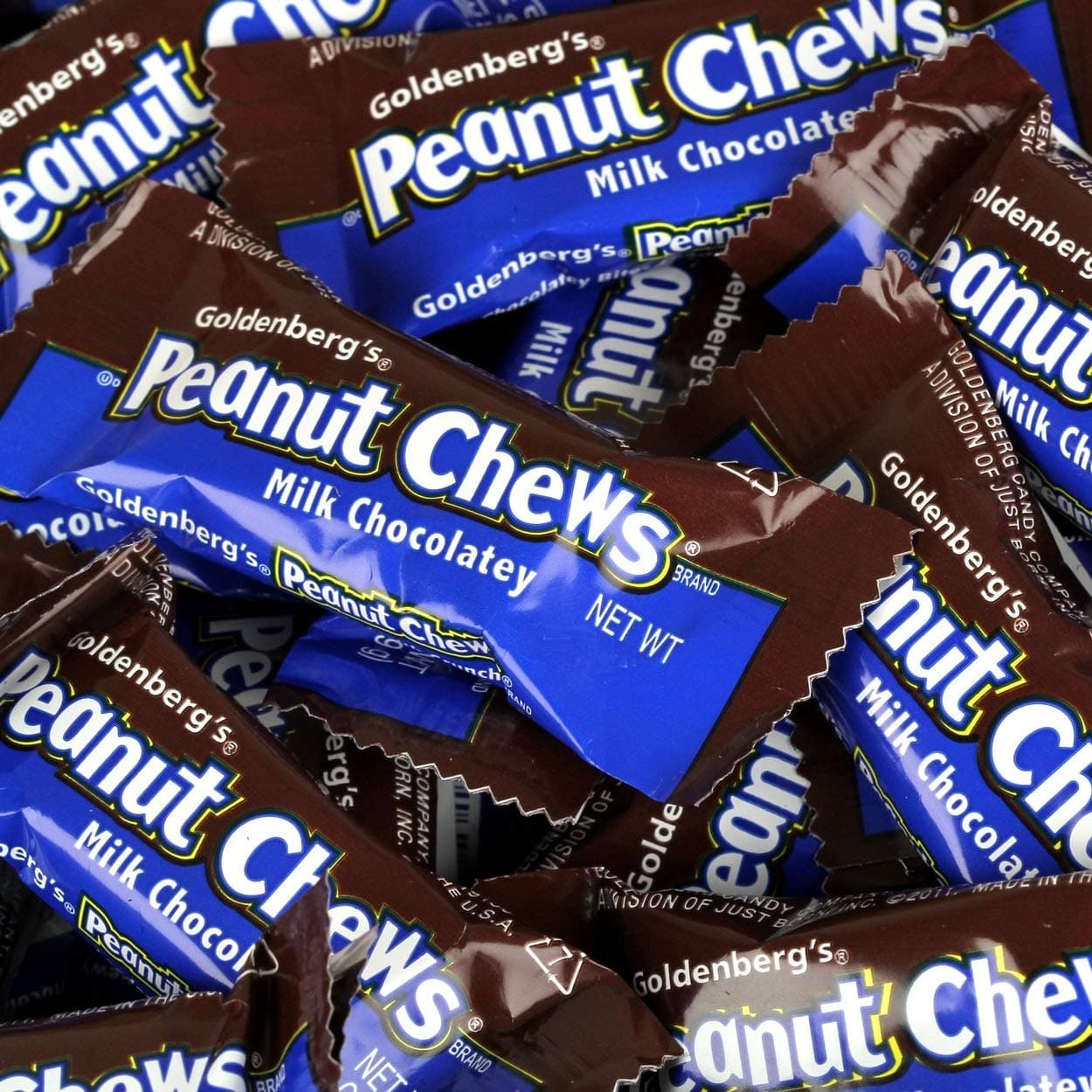 Jersey Candy Company Goldenberg's Peanut Chews - Milk Chocolatey 2lb Bulk Bag From